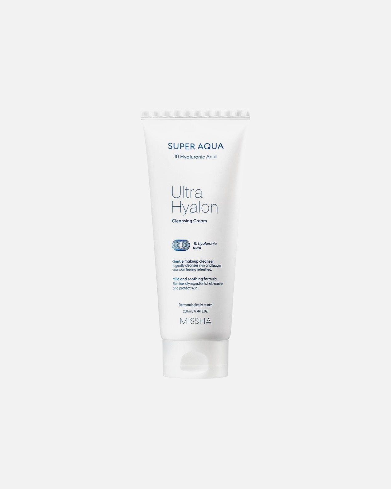 Crema limpiadora para Unisex Missha Super Aqua 10 HYALURONIC ACID 200 ml