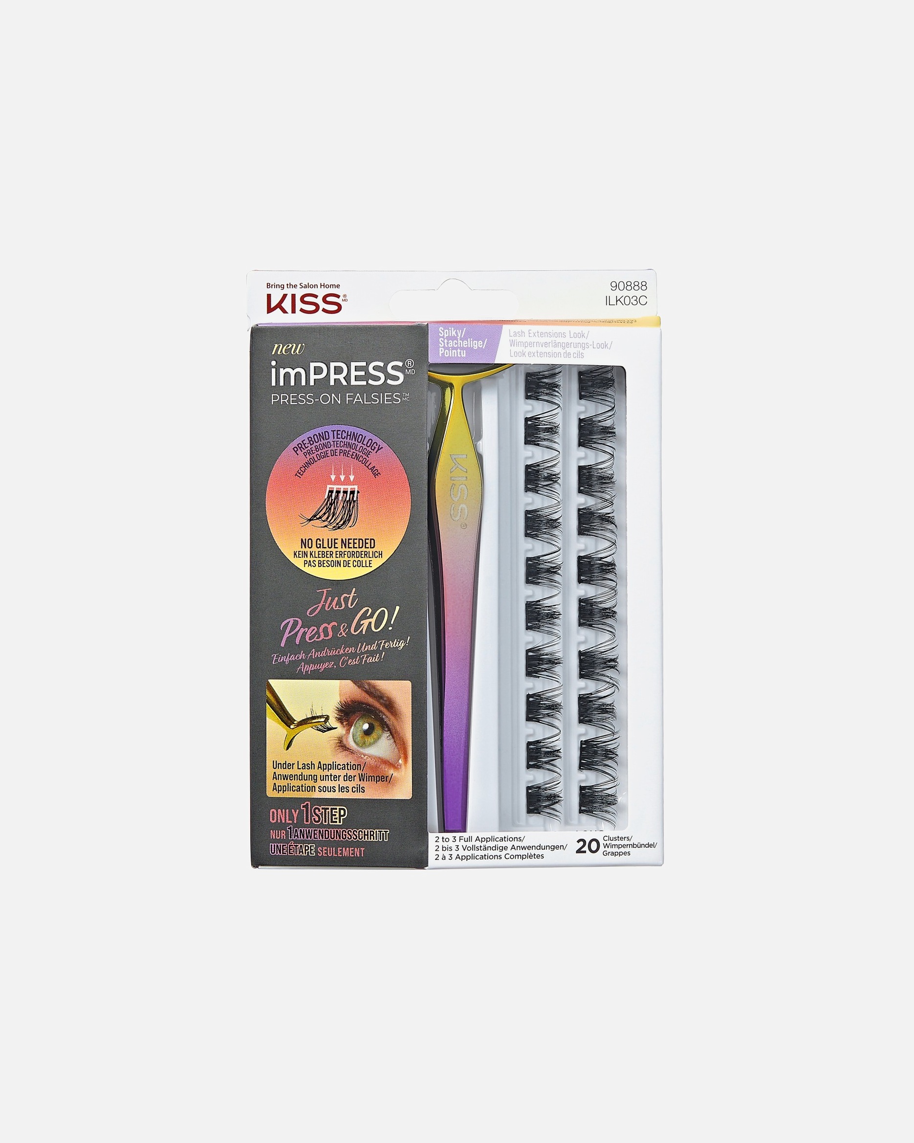 Pestañas postizas para Unisex KISS Spiky 1 Un