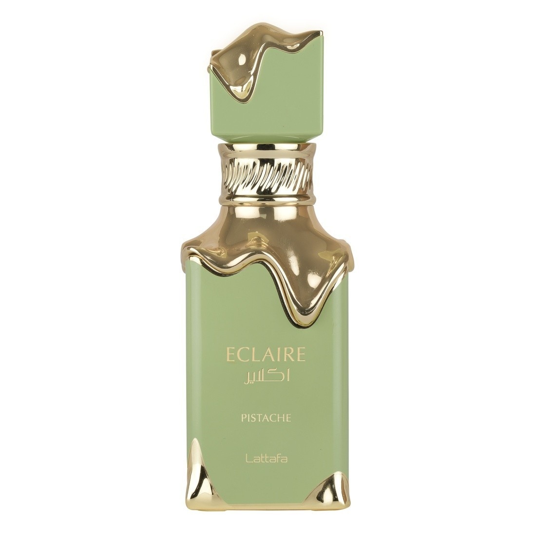 Lattafa Eclaire Pistache Eau de Parfum — textura e acabamento