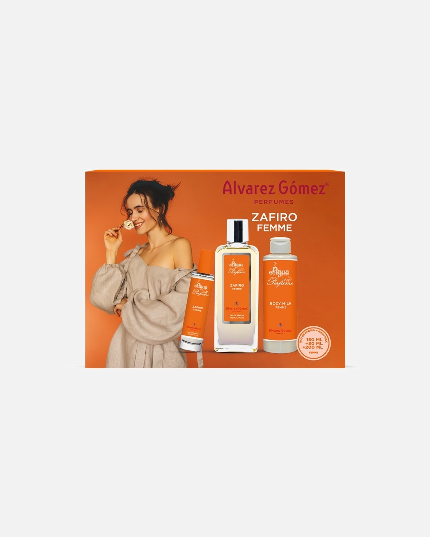 Set de fragancia para Mujer Alvarez Gomez Estuche Alvarez Gomez Agua De Perfume Zafiro y Body Milk 150 ML