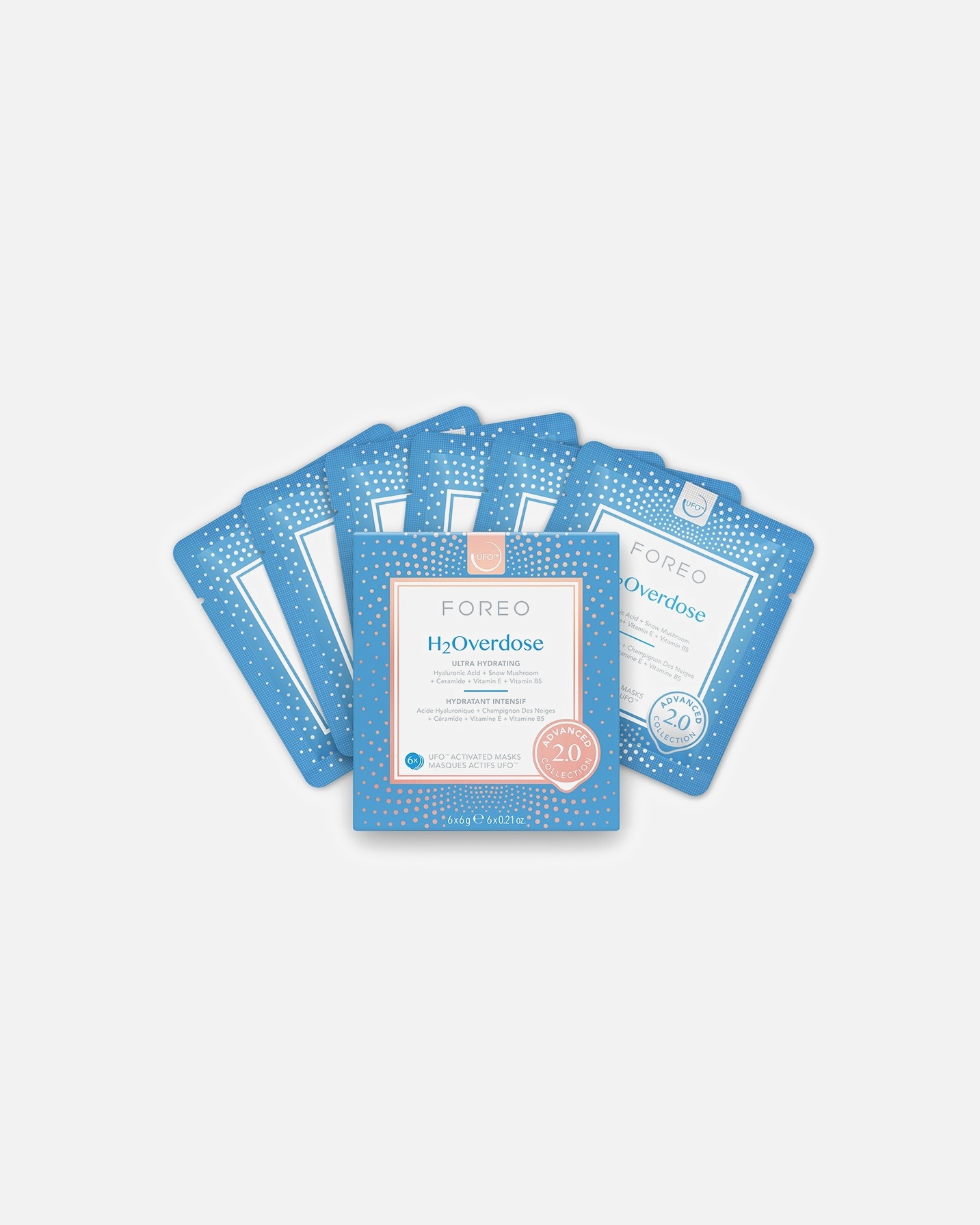 Mascarilla hidratante para Unisex FOREO UFO™ Masks H2Overdose 2.0 6 g