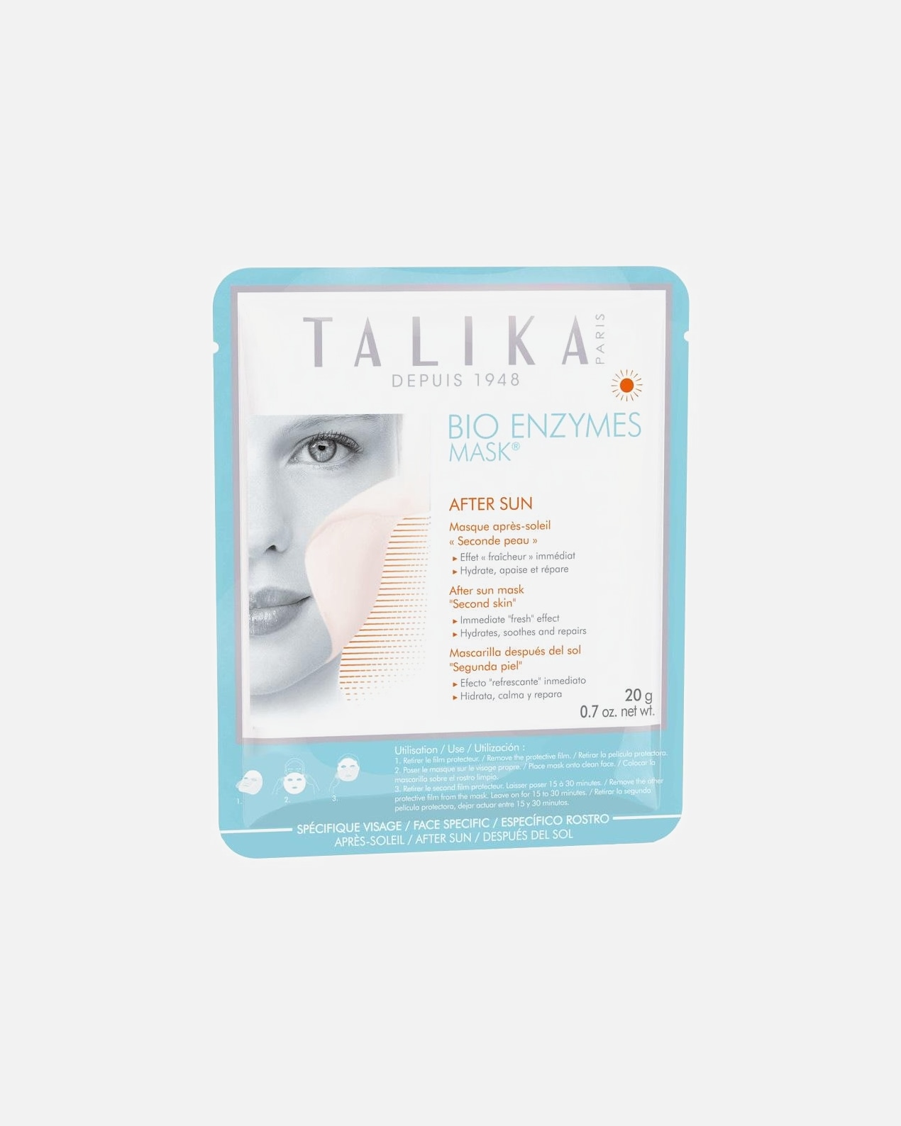 Aftersun para rostro para Mujer Talika Bio Enzymes Mask After Sun 20 GR