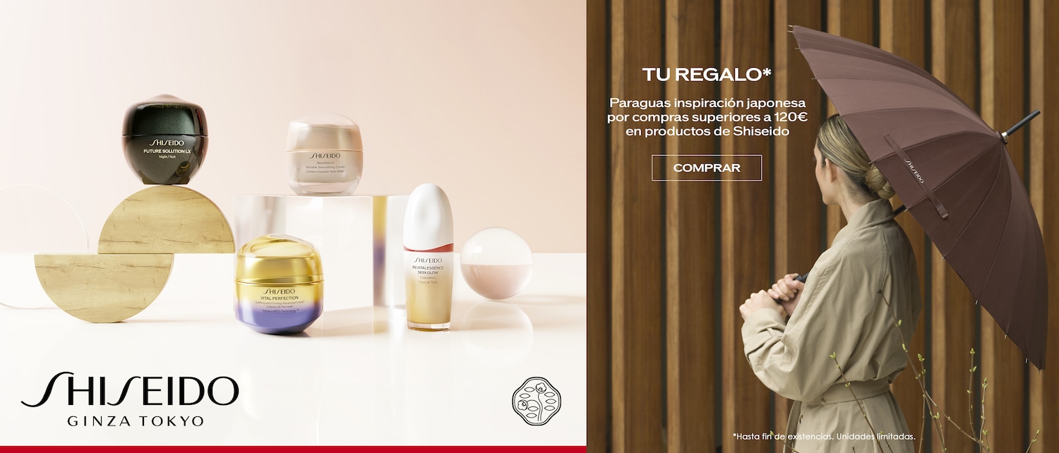 Descubre Shiseido Ginza Tokyo con Future Solution LX Night, Benefiance Wrinkle Smoothing Cream, Vital Perfection y Revitalessence Skin Glow Foundation.