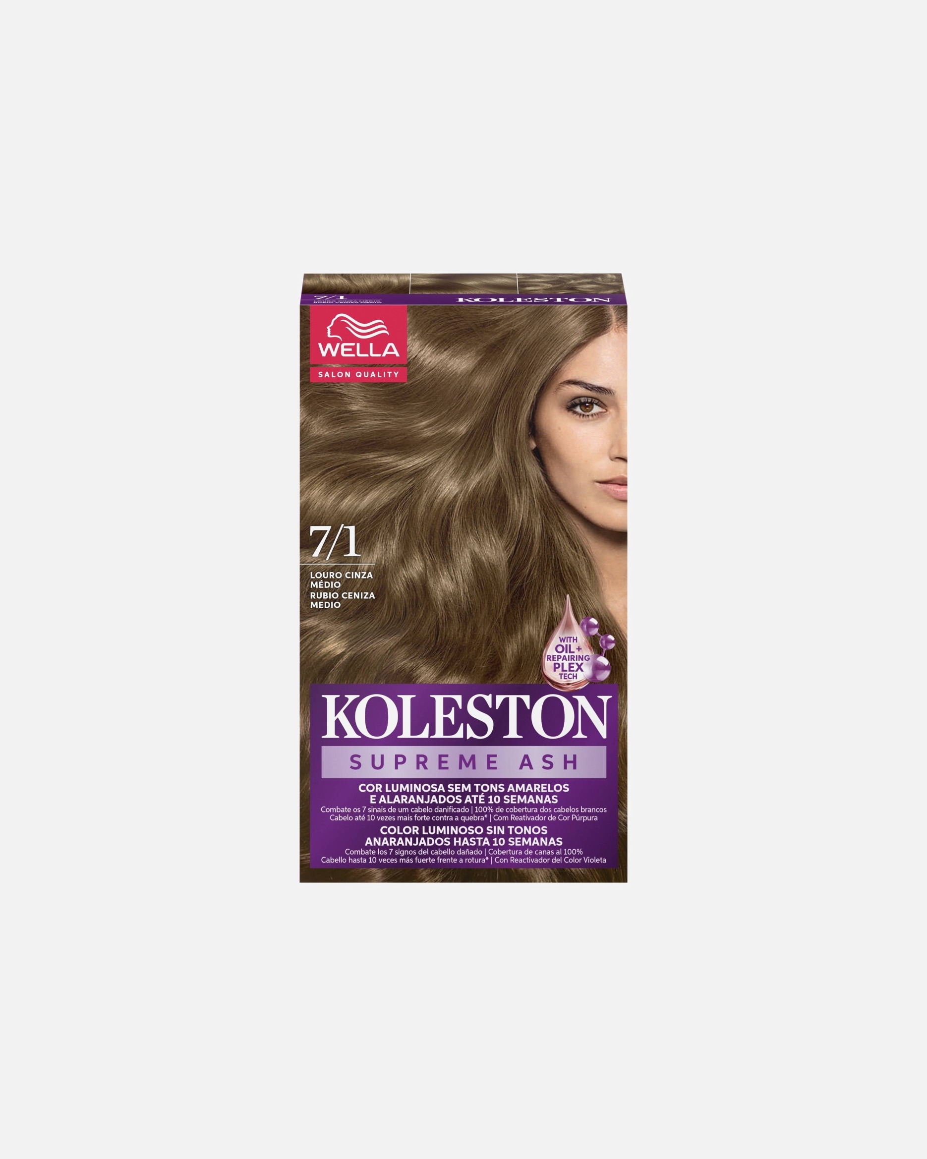 Tinte Capilar para Unisex Wella Professionals Koleston Kit Supreme-Rubio Ceniza Medio 1 Pieza