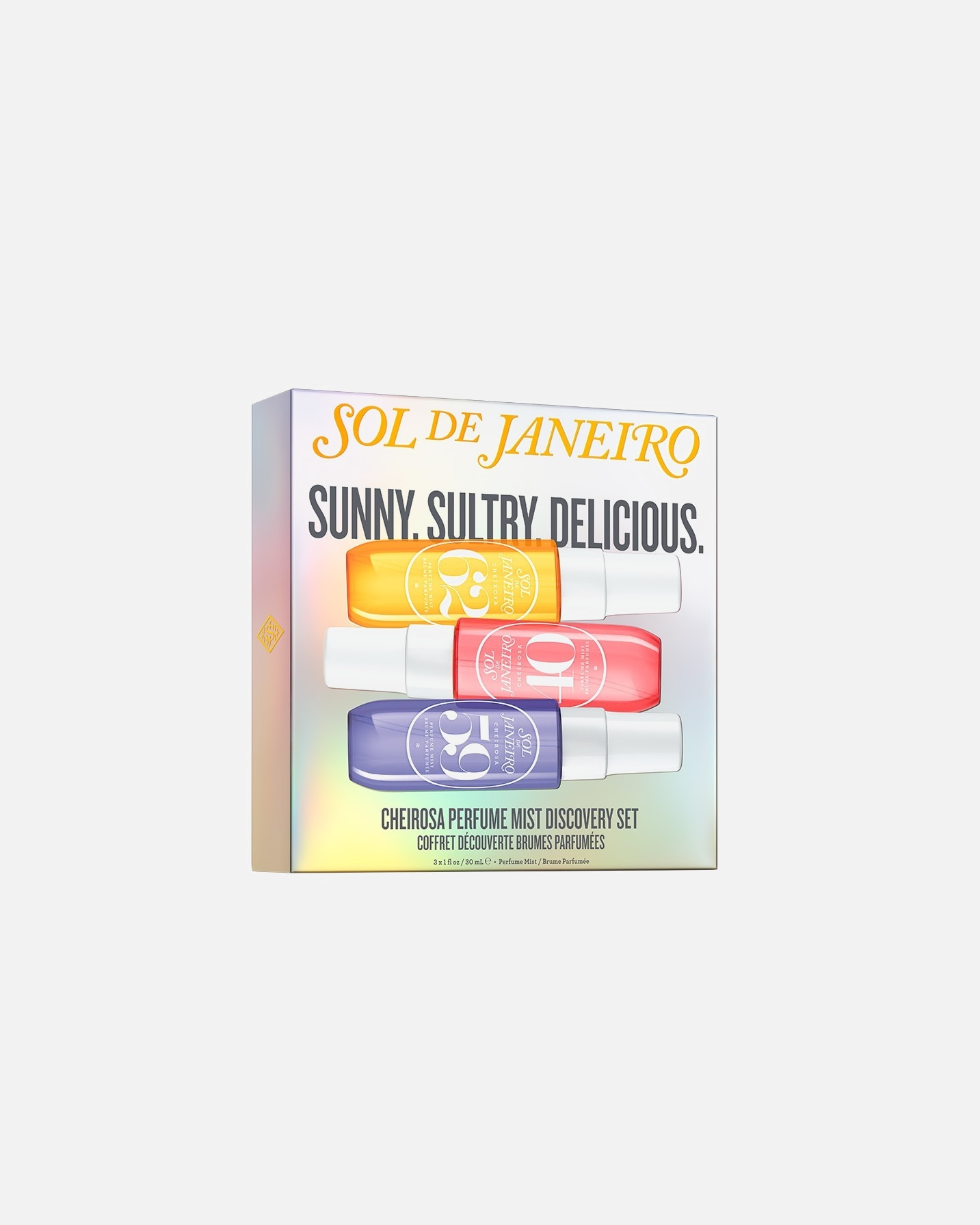 Set de fragancia para Unisex Sol de Janeiro Sunny.Sultry.Delicious. Cheirosa Perfume Mist Discovery Set 1 Pieza