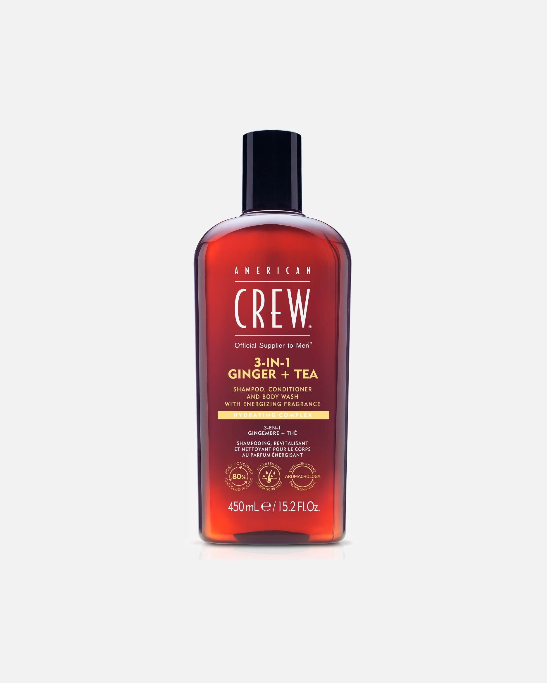 Champú capilar para Hombre American Crew 3In1 Ginger & Tea 450 ml