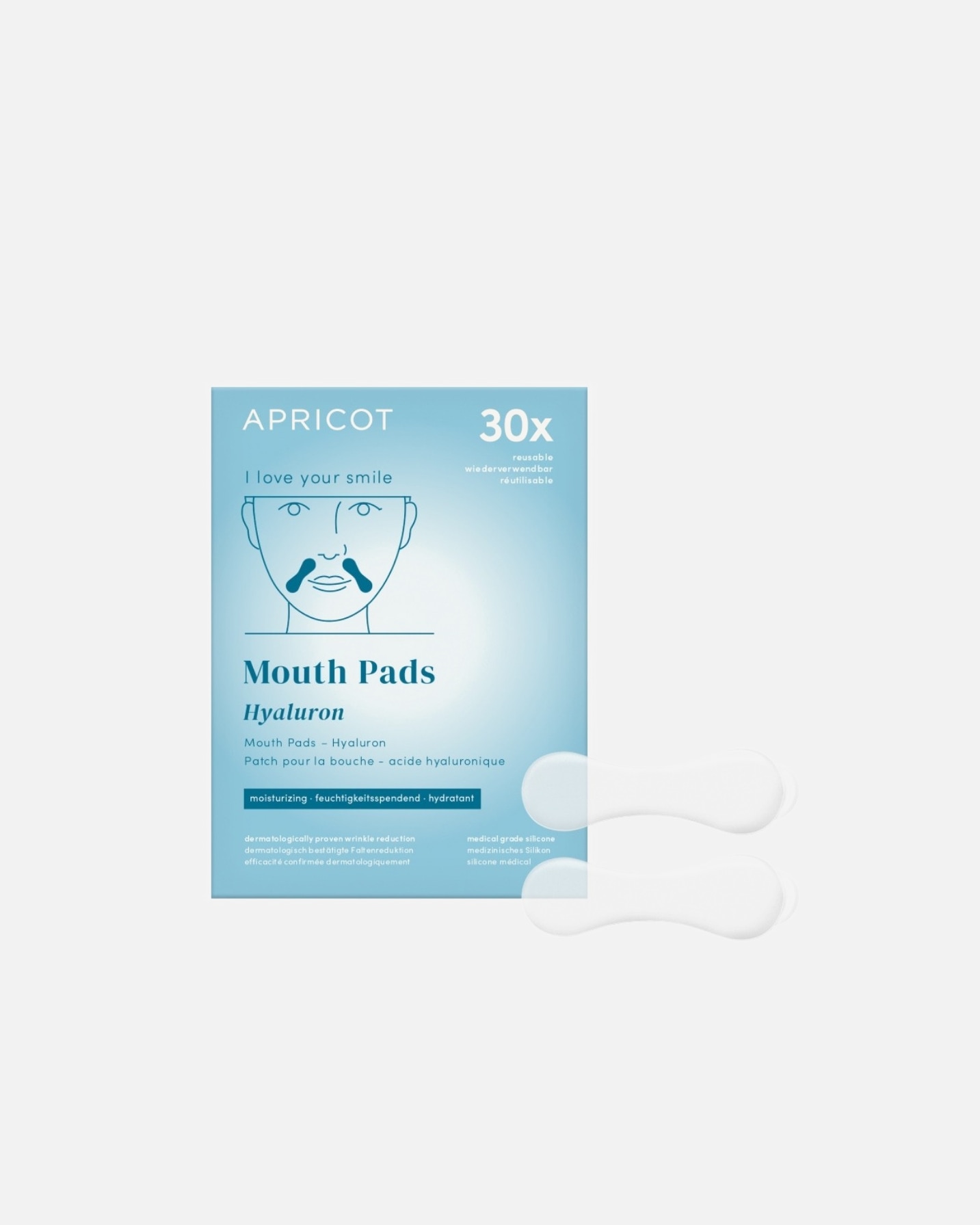Mascarilla antienvejecimiento para Unisex Apricot Pads Reutilizables para Labios con Ácido Hialurónico 1 Pieza