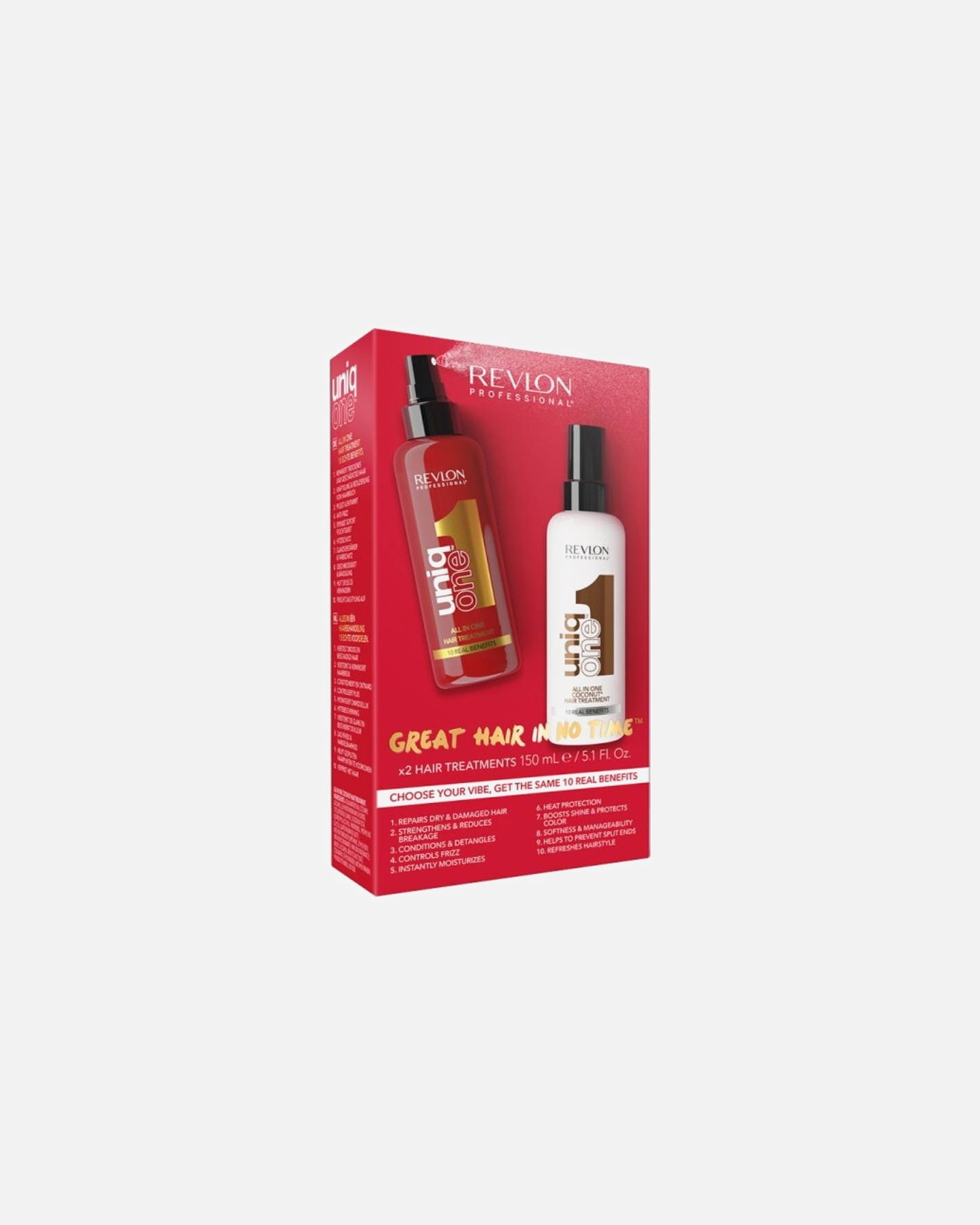 Set de cuidado capilar para Unisex Revlon Professional UniqOne Great Hair In No Time Estuche 1 Pieza