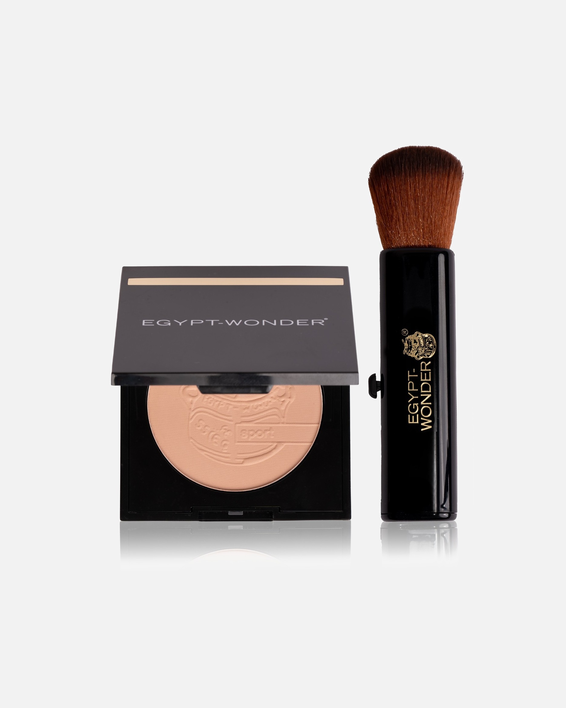 Polvos para Unisex EGYPT-WONDER Default Brand Line Egypt Wonder Sport Compact Set Polvos compactos + estuche de cosméticos + brocha para polvos