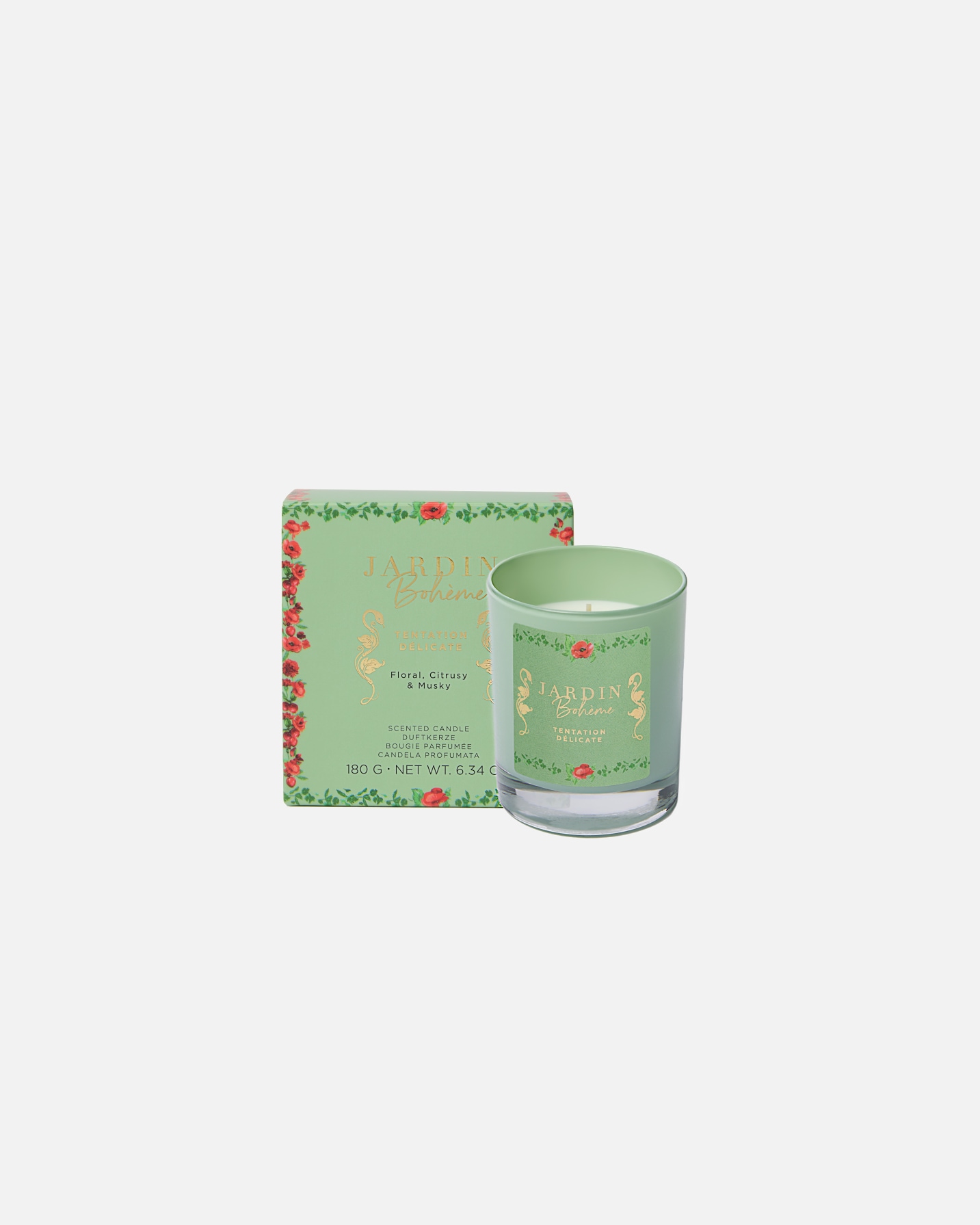 Vela para Unisex Jardin Bohème Scented Candle Tentation Délicate 180g 180 g