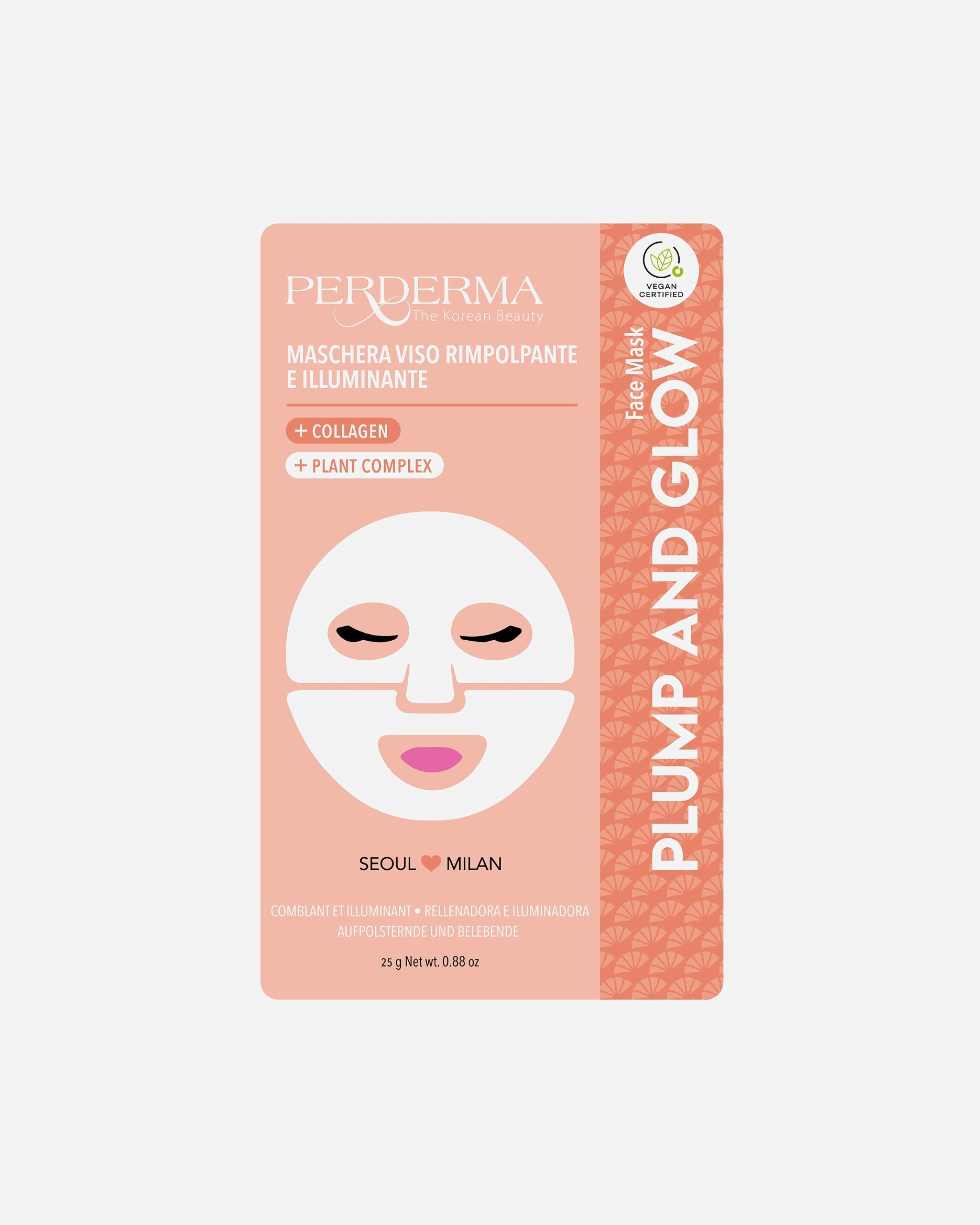 Mascarilla hidratante para Unisex Perderma Iluminadora y Redensificante 25 g