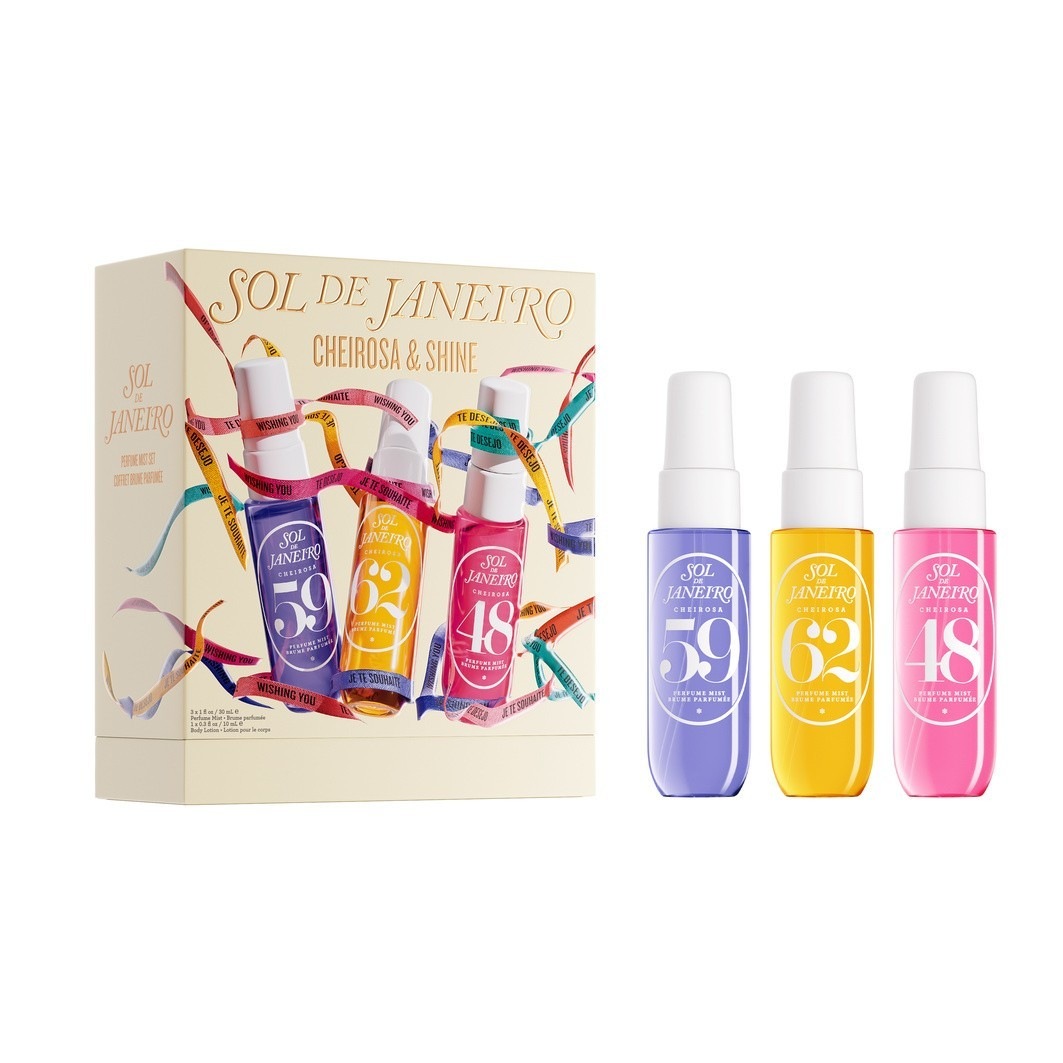 Sol de Janeiro Brazilian Crush Cheirosa & Shine Gift Set Perfume Mist — textura e acabamento