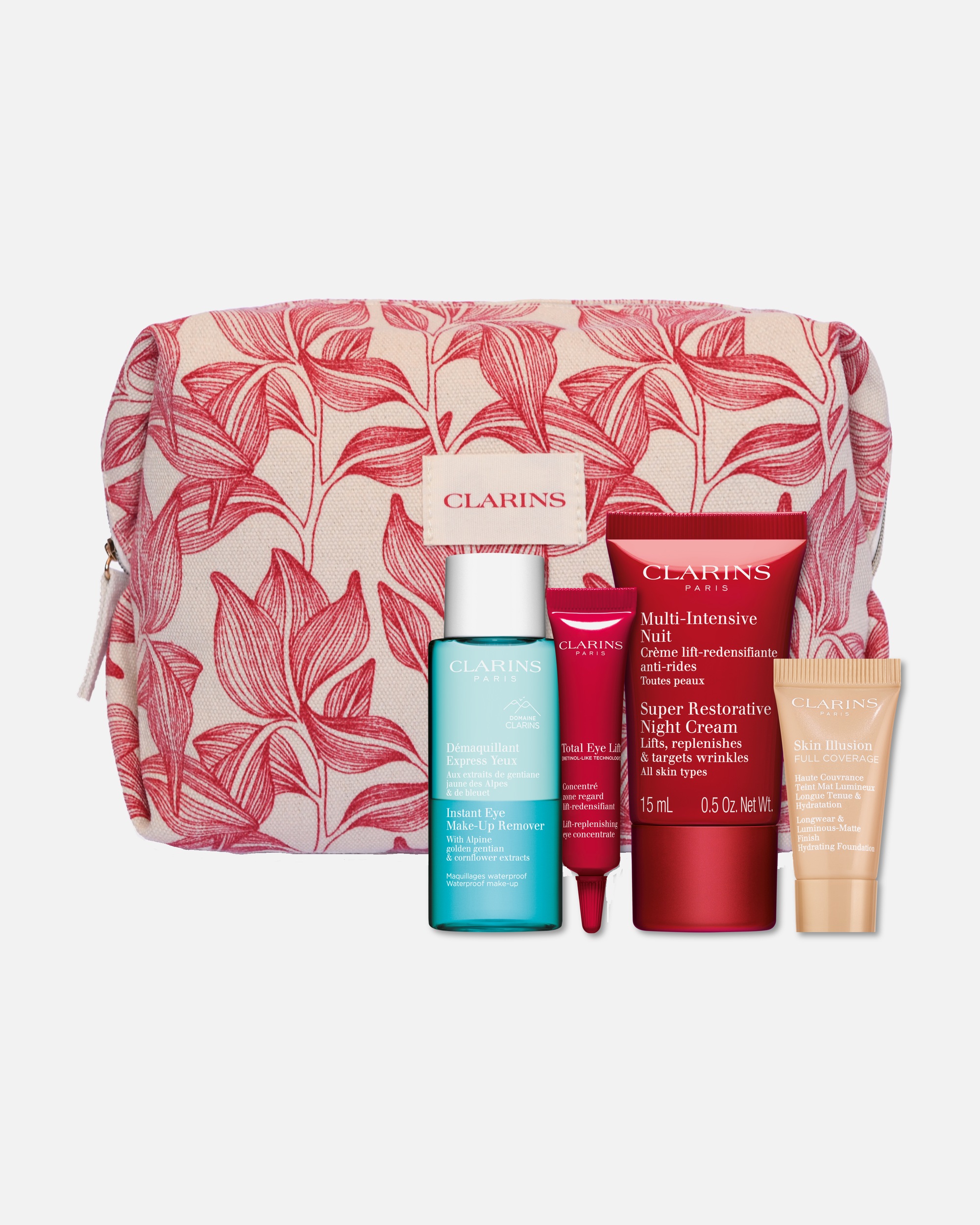 para Unisex Clarins neceser con minitallas por compras superiores a 70€ en Clarins. Excluidos articulos del Douglas Partner y Click&Collect. Valido hasta agotar las unidades.