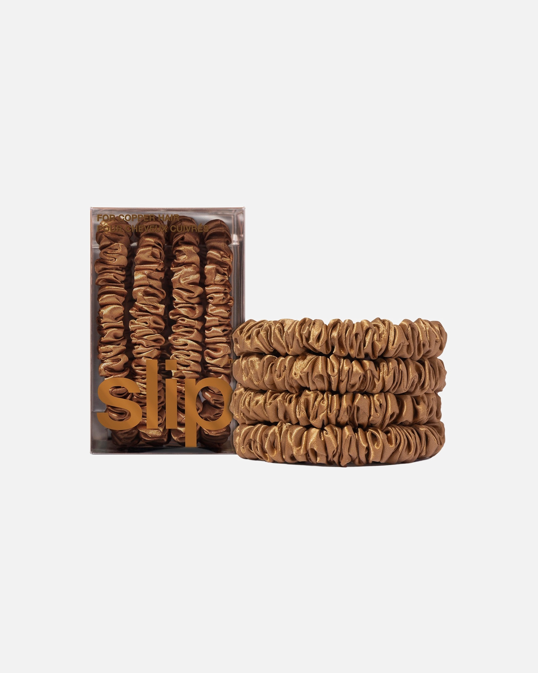 Goma de pelo para Unisex Slip Basic Skinny Hair Scrunchies Copper