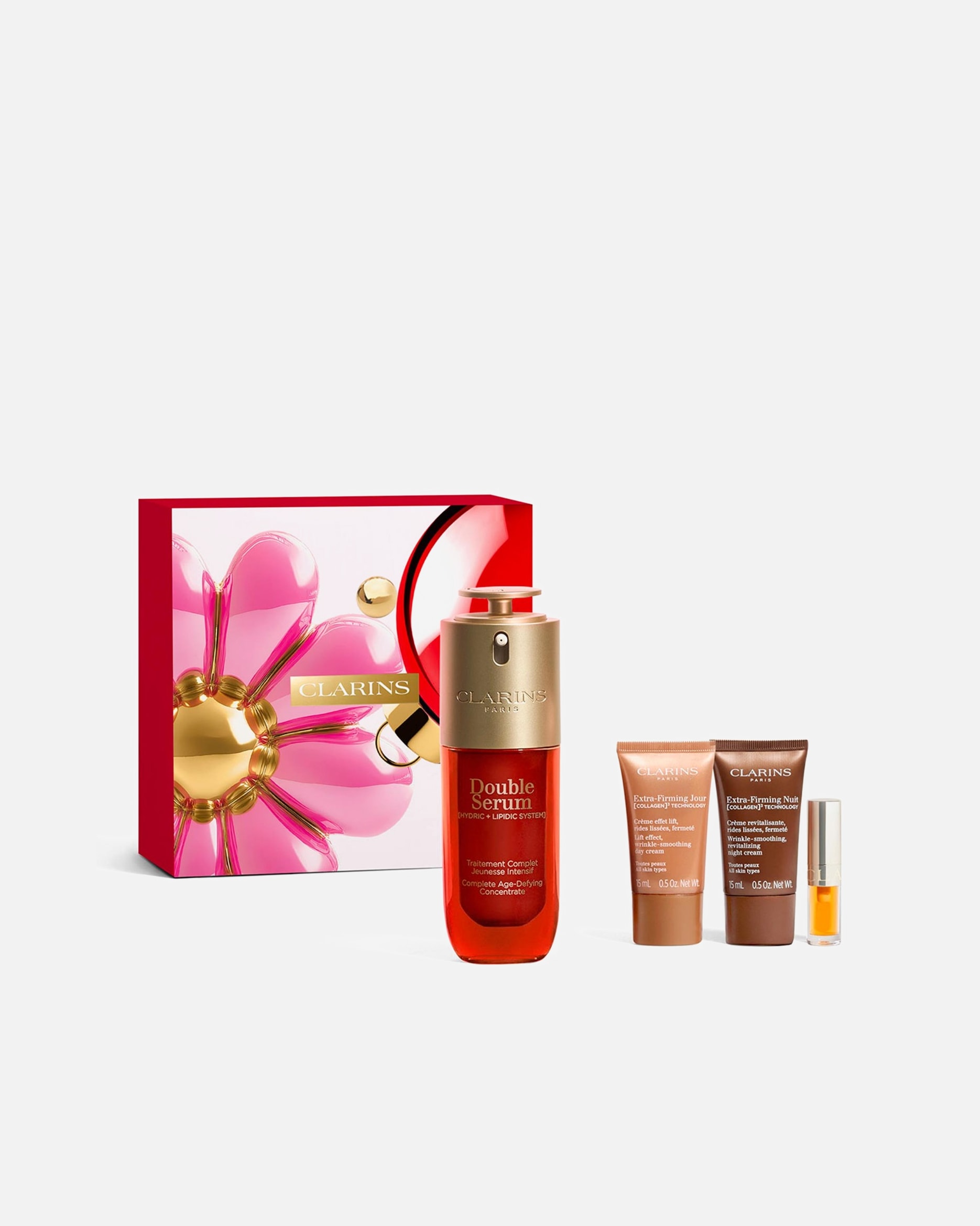 Set de tratamiento facial para Unisex Clarins Double Serum Programme Double Serum & Extra-Firming 1 Pieza