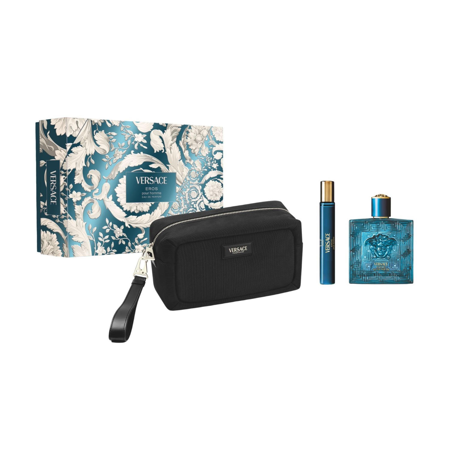 Versace Eros Gift Set — textura e acabamento