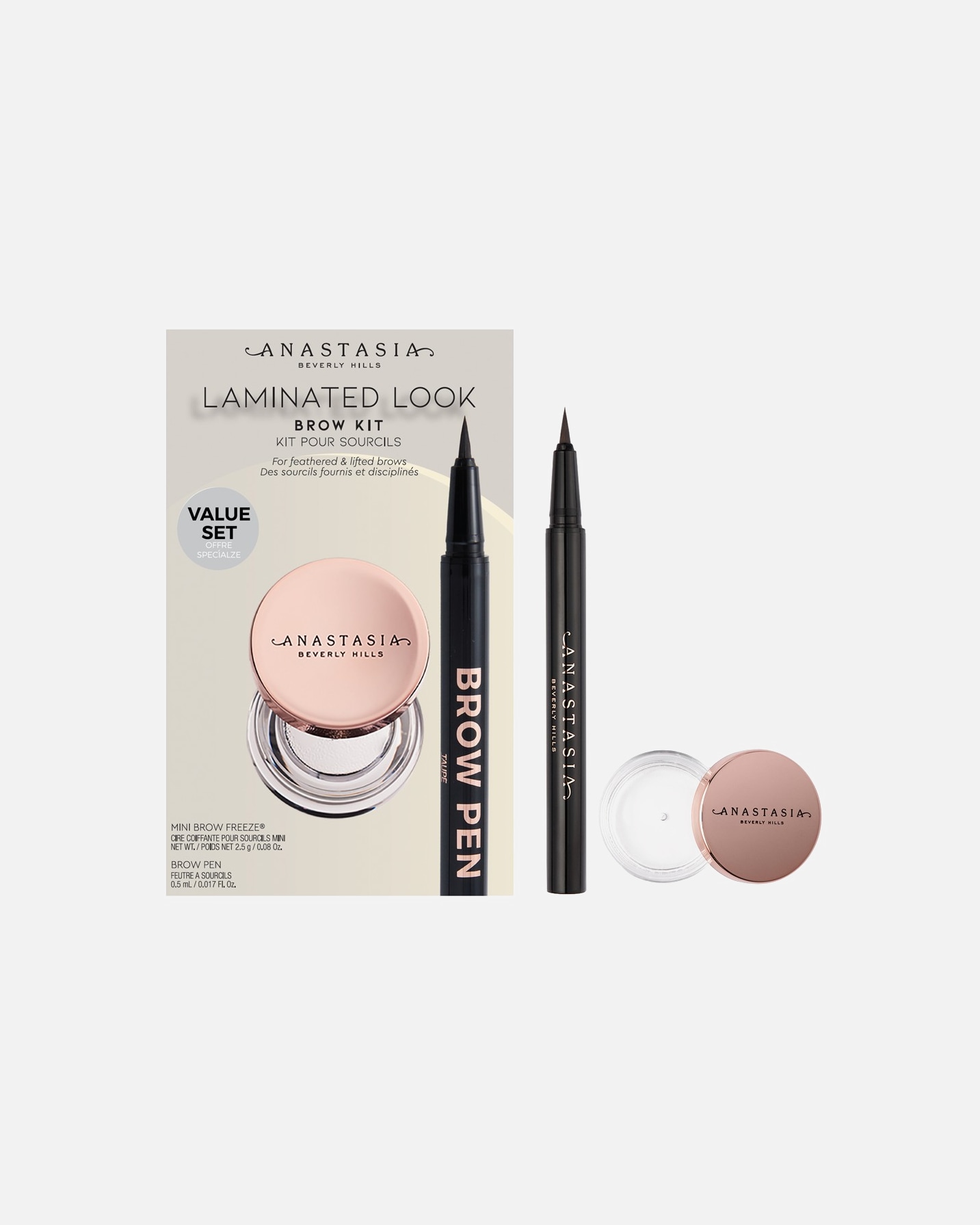 Set de maquillaje para cejas para Unisex Anastasia Beverly Hills Laminated Look Brow Kit Soft Brown