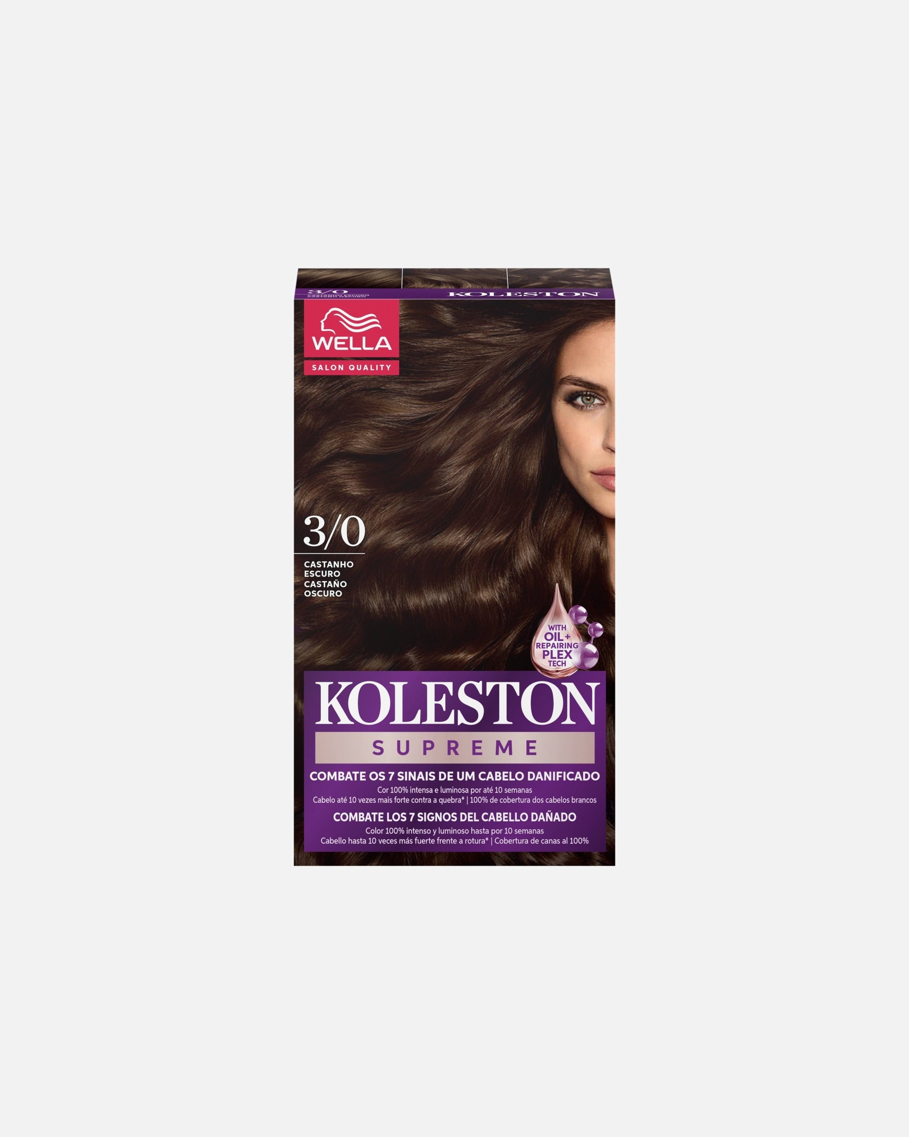 Tinte Capilar para Unisex Wella Professionals Koleston Kit Supreme-Tono Castaño Oscuro 1 Pieza