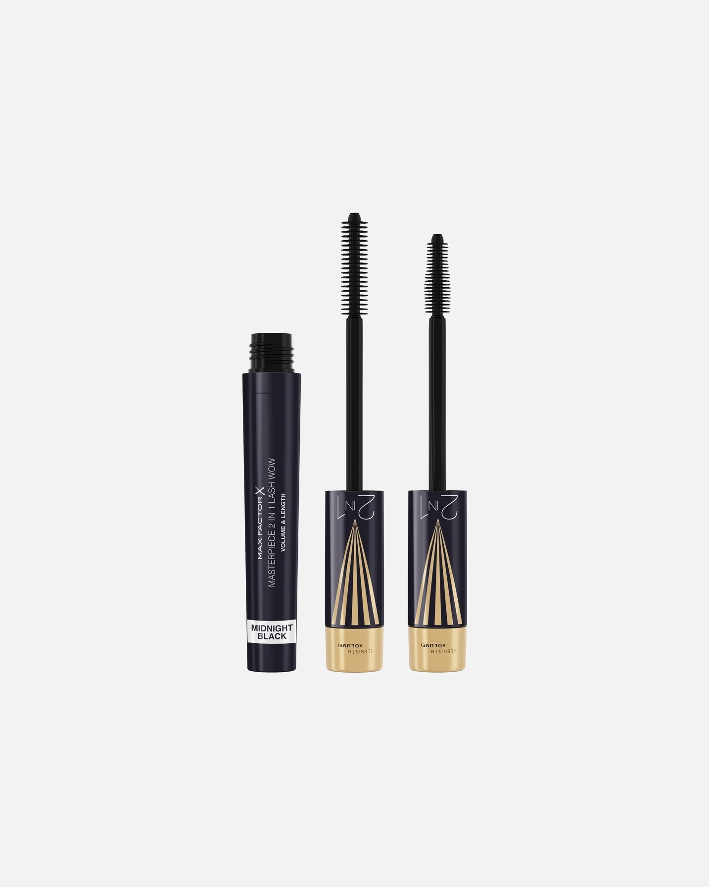 Máscara para Unisex Max Factor Masterpiece 2in1 Lash Wow 3 - Midnight Black