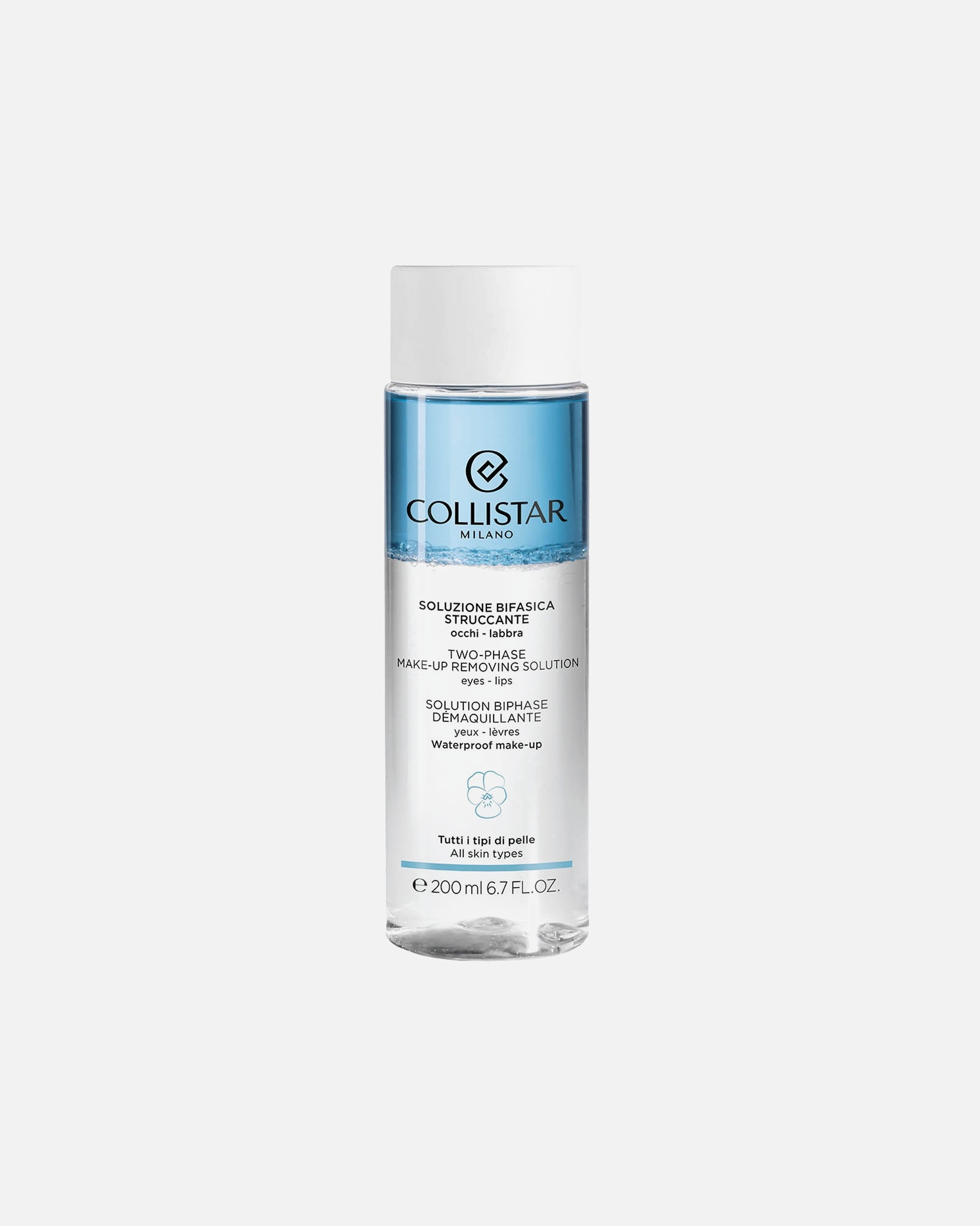 Desmaquillador para Unisex Collistar Detergente Solución Bifásica Ojos-Labios 200 ml