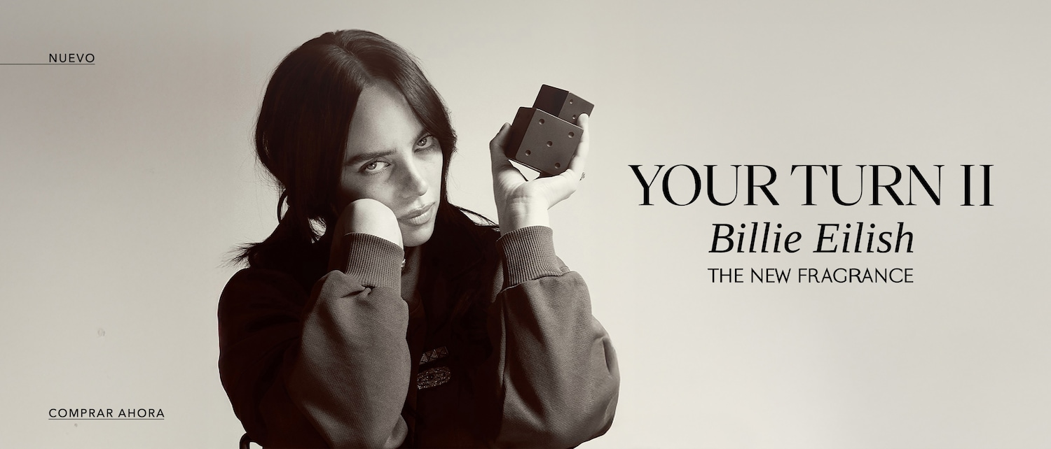 Descubre la nueva fragancia "YOUR TURN II" de Billie Eilish, un aroma cautivador que te invita a explorar tu lado más enigmático.