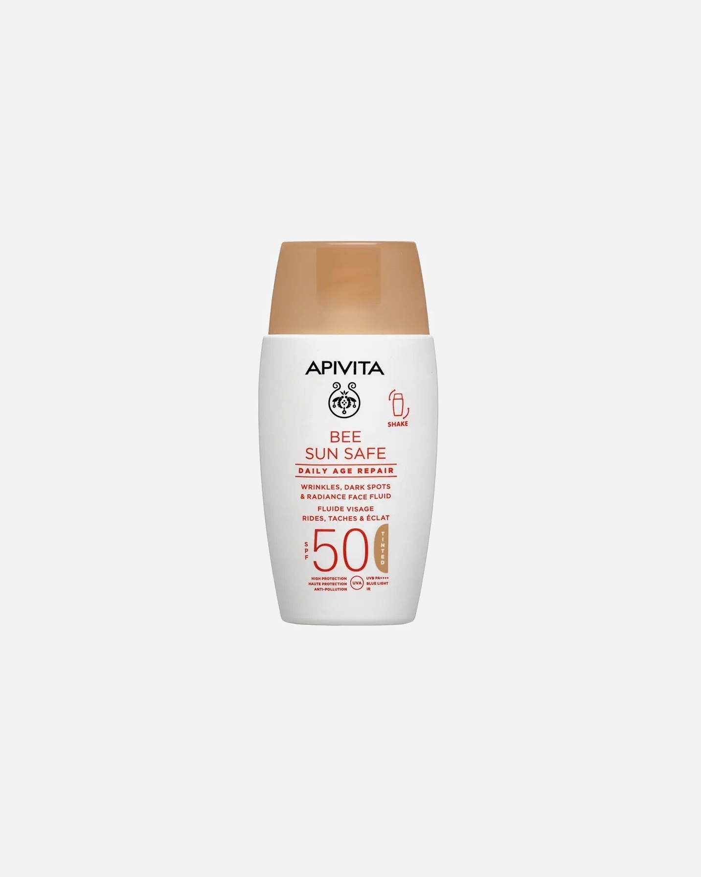 Crema solar para Unisex Apivita Bee Sun Safe Daily Age Repair Tinted SPF50 50 ml