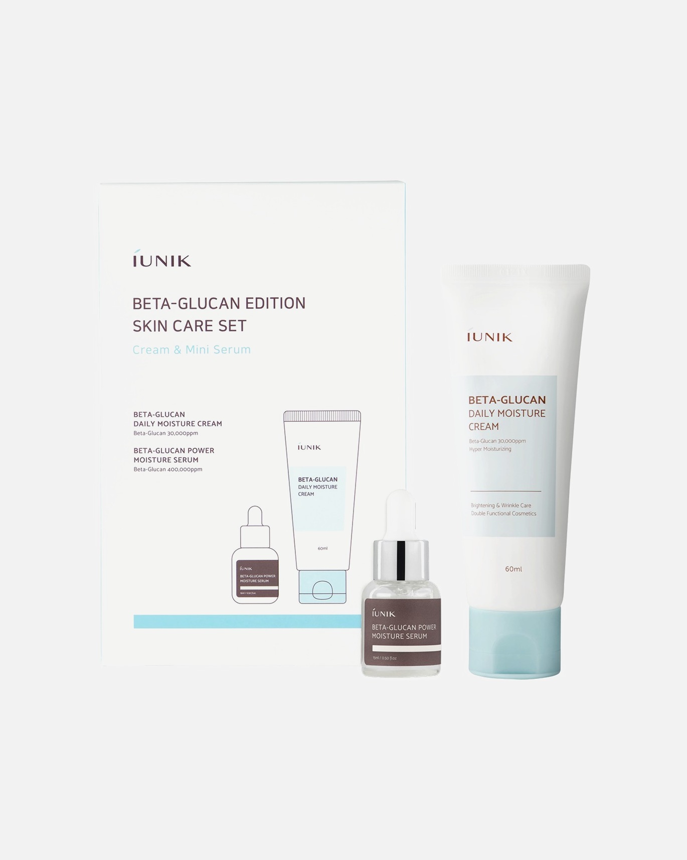 Set de tratamiento facial para Unisex iUnik Beta Glucan Edition Skin Care Set 1 Pieza