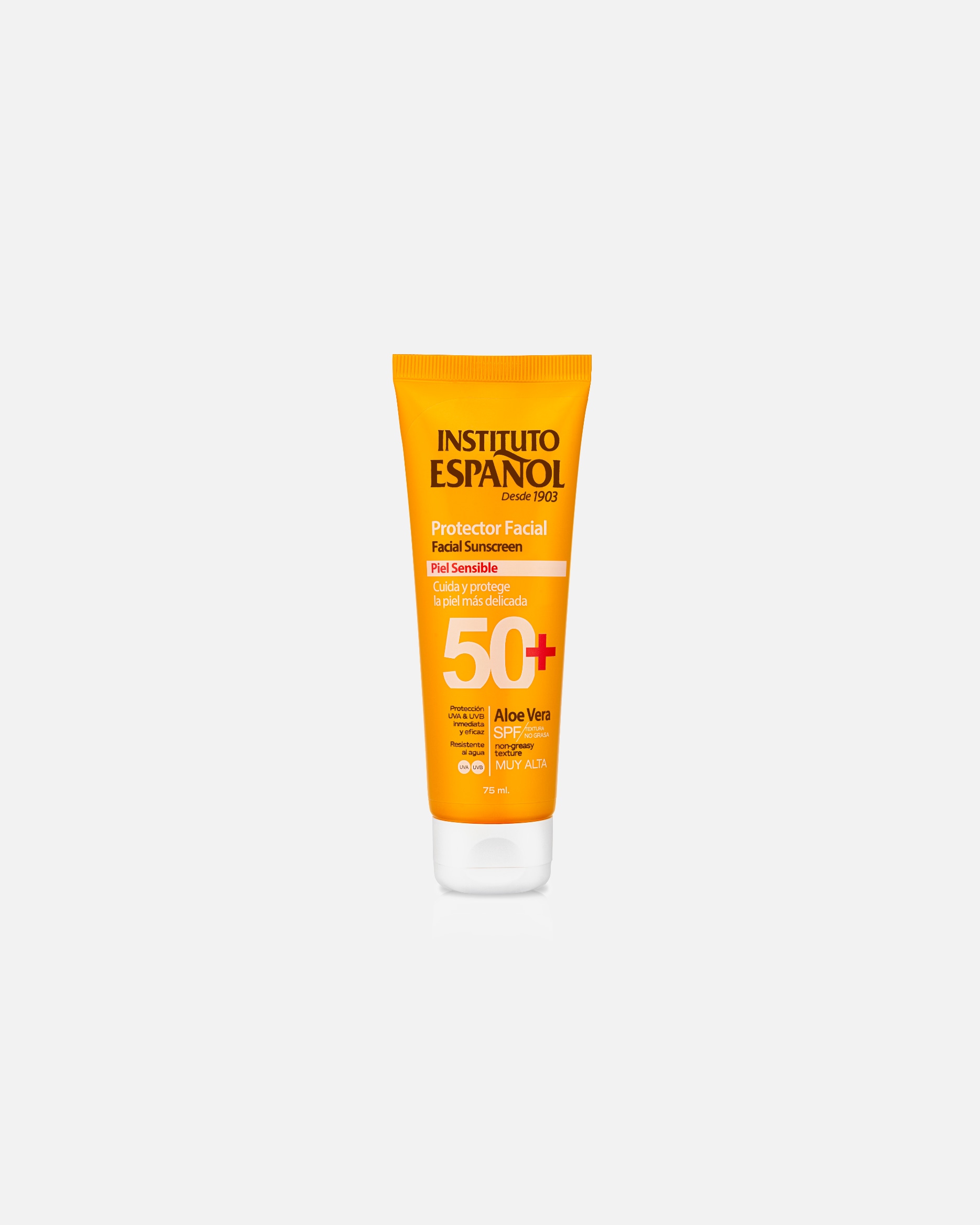 Crema solar para Unisex Instituto Español FACIAL PIEL SENSIBLE SPF50+ 75 ml