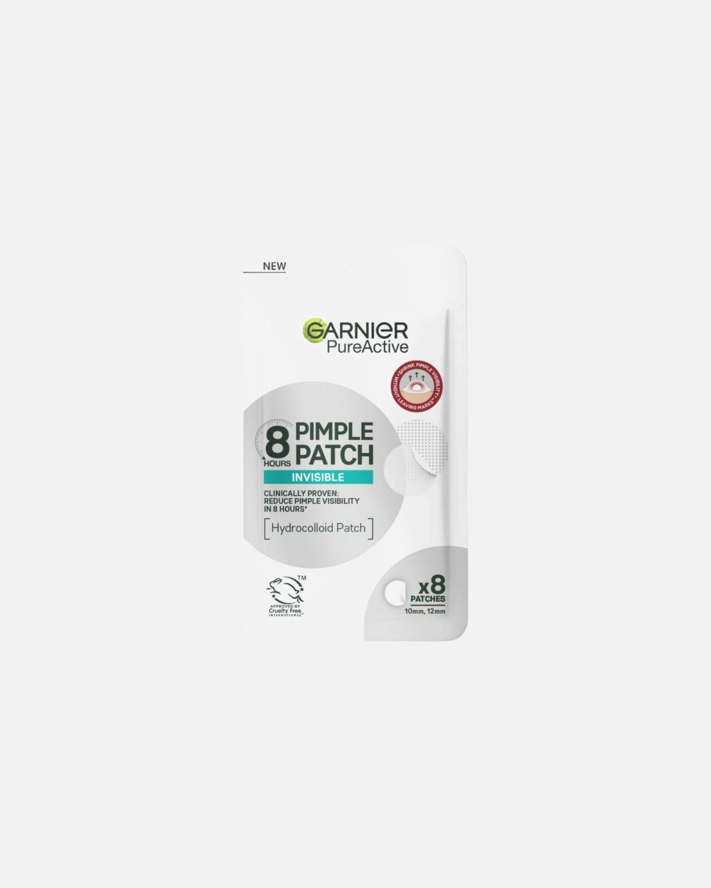 Cuidado anti-acné para Unisex Garnier Pure Active Pimple Patch Invisible 8h 8 g