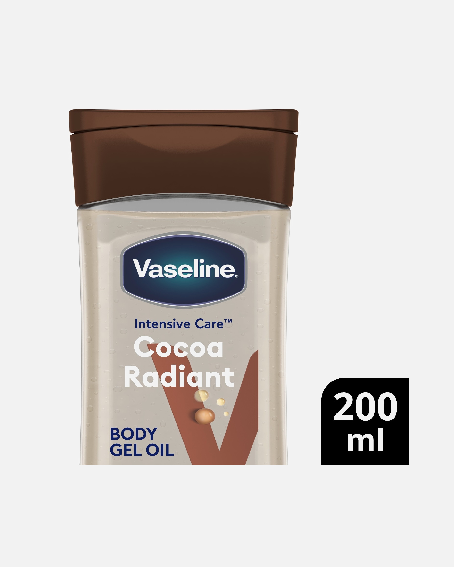 Aceite corporal para Unisex Vaseline Cocoa Radiant con manteca de cacao 200 ml