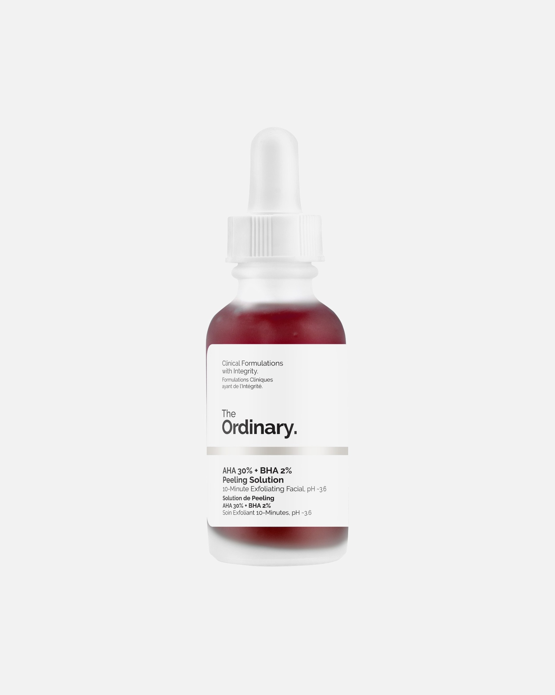 Exfoliante de cara para Unisex The Ordinary Direct Acids Aha 30% + Bha 2% Peeling Solution 30 ML