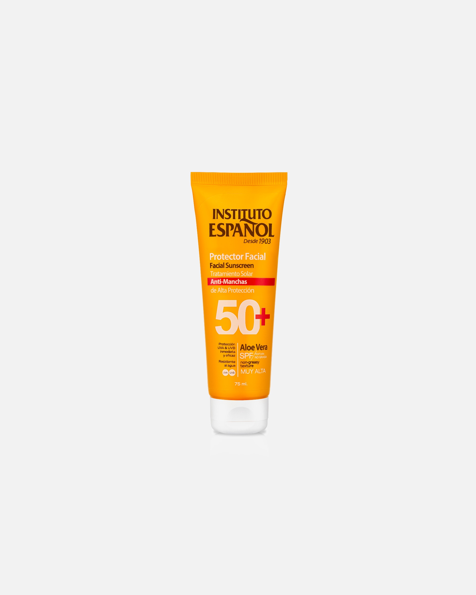 Crema solar para Unisex Instituto Español PROTECCIÓN FACIAL ANTIMACHAS SPF50+ 75 ml