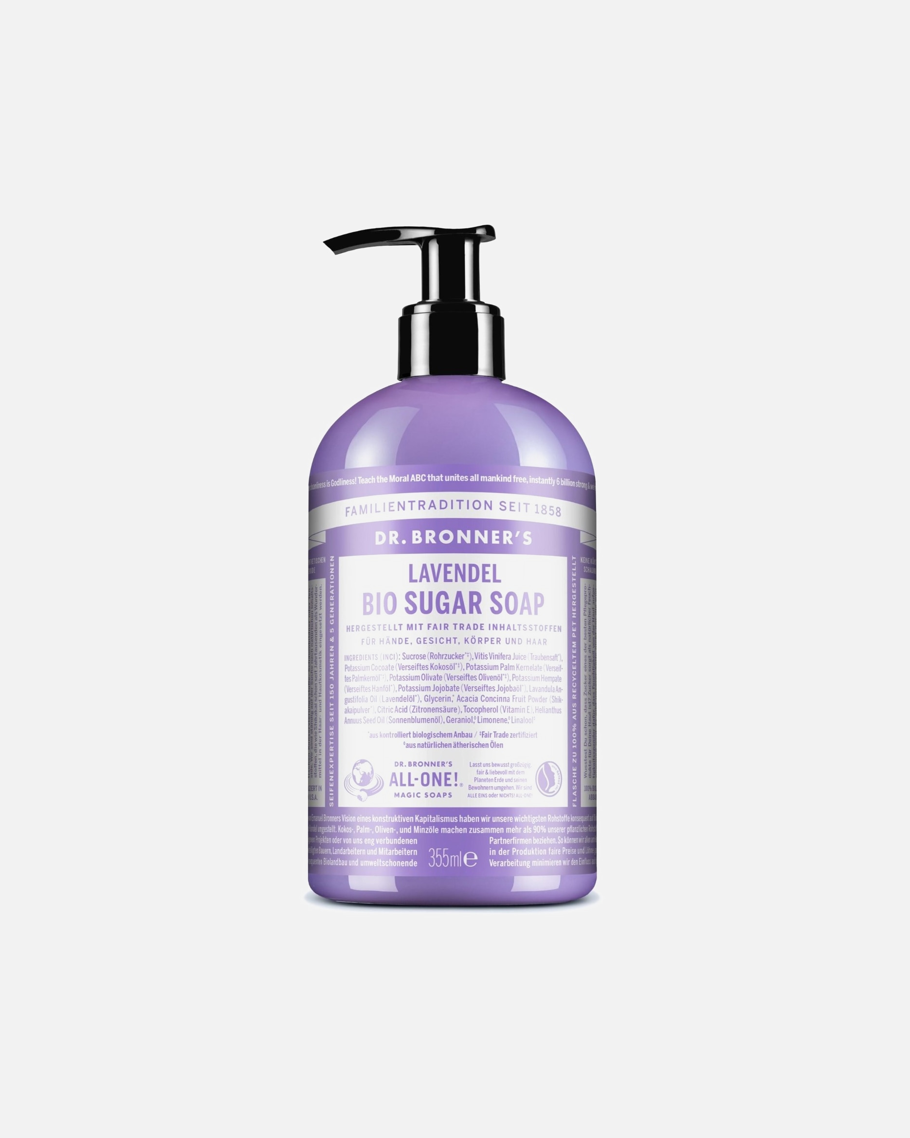 Gel de ducha para Unisex Dr. Bronner's SUGAR SOAP LAVENDER 355 ml