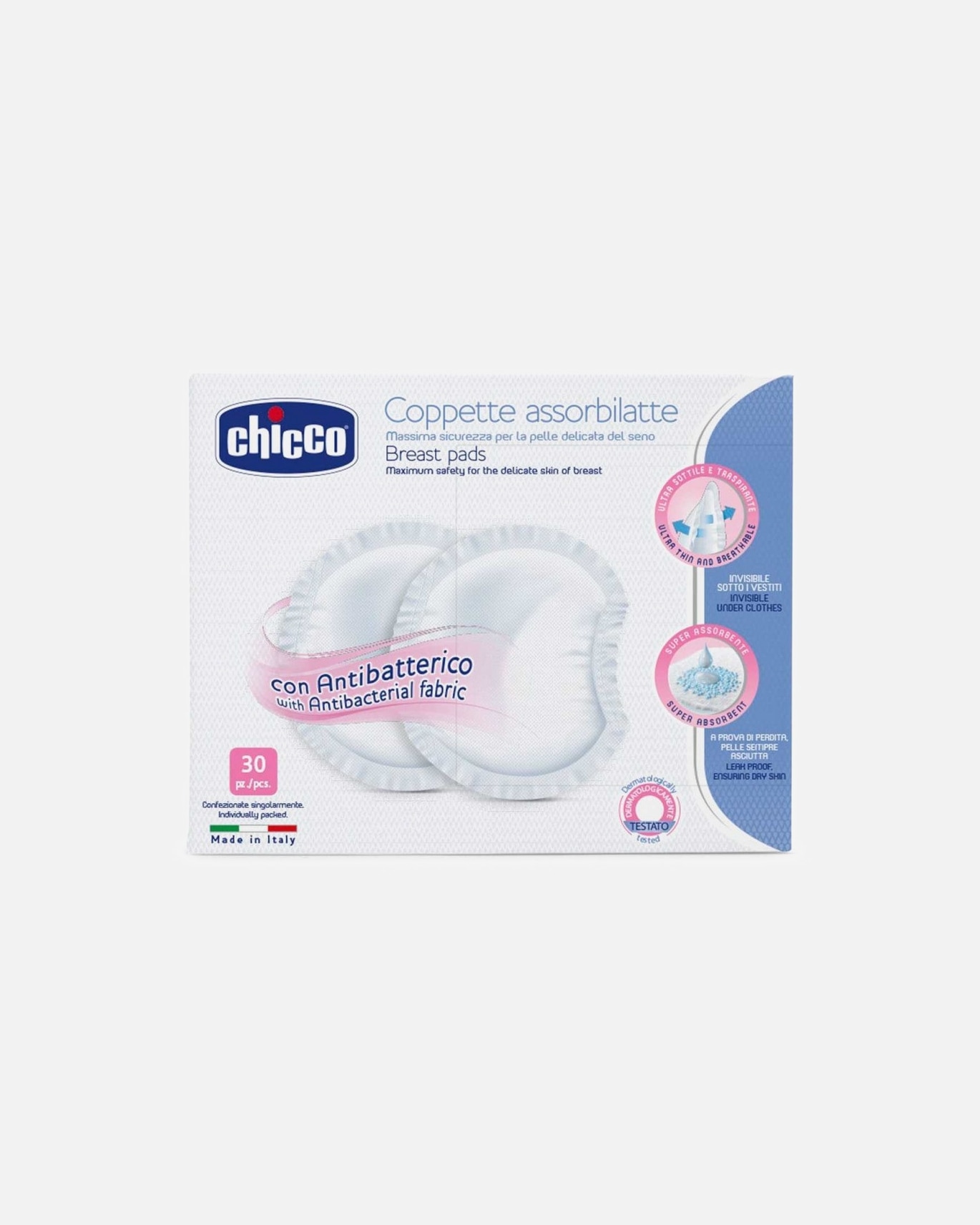 Accesorios para bebé para Mujer Chicco Discos Absorbentes Antibacterianos 30 UN