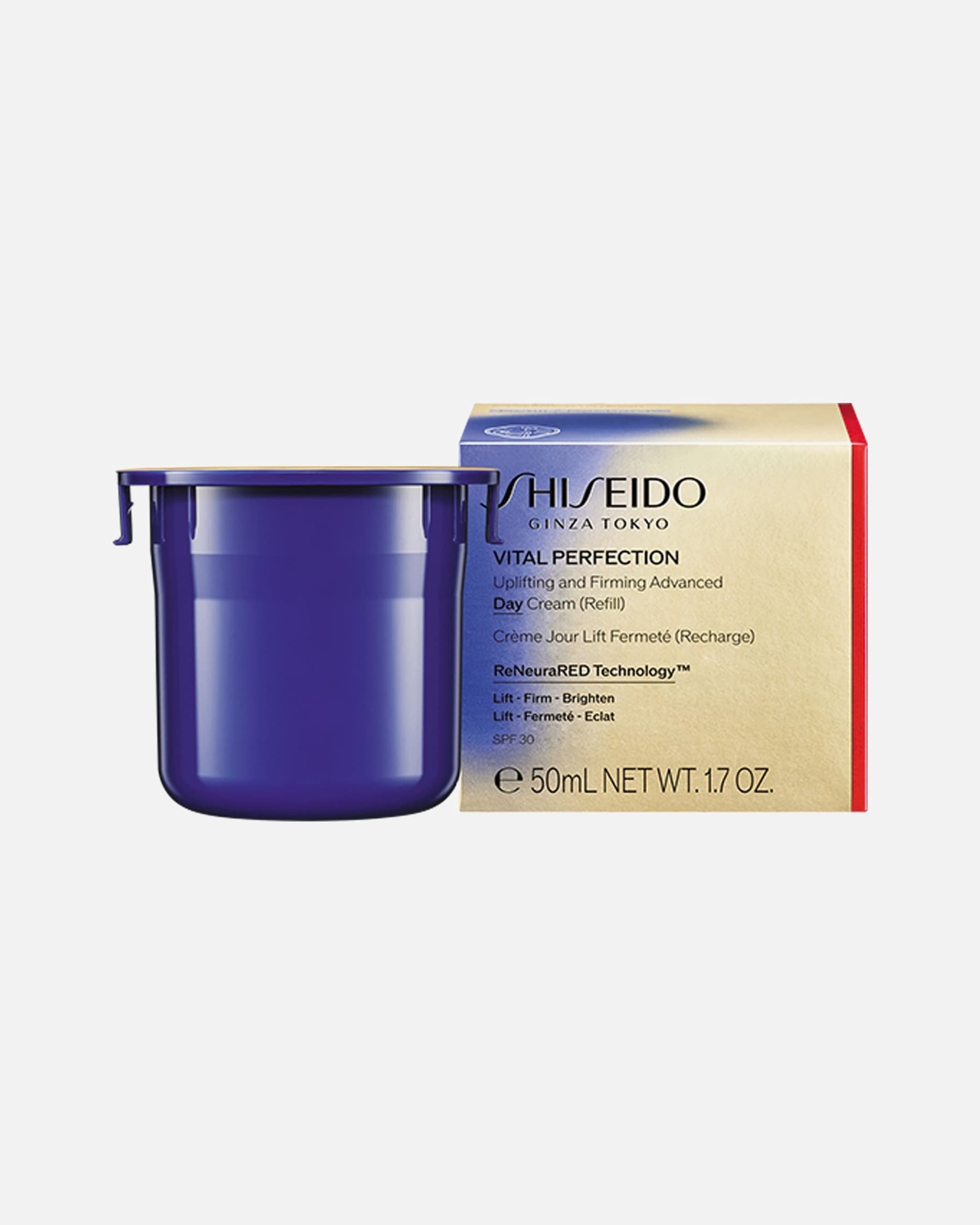 Cuidado antienvejecimiento para Unisex Shiseido VITAL PERFECTION Uplifting and Firming Advanced SPF30 50 ml - Refill
