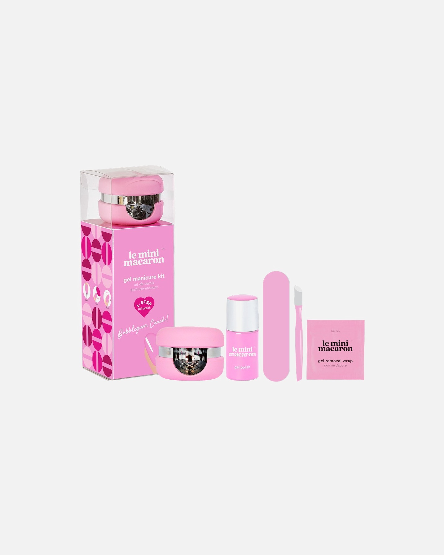 Set de esmaltes de uñas para Mujer Le Mini Macaron Gel Manicure Kit - Milkshake BUBBLEGUM CRUSH