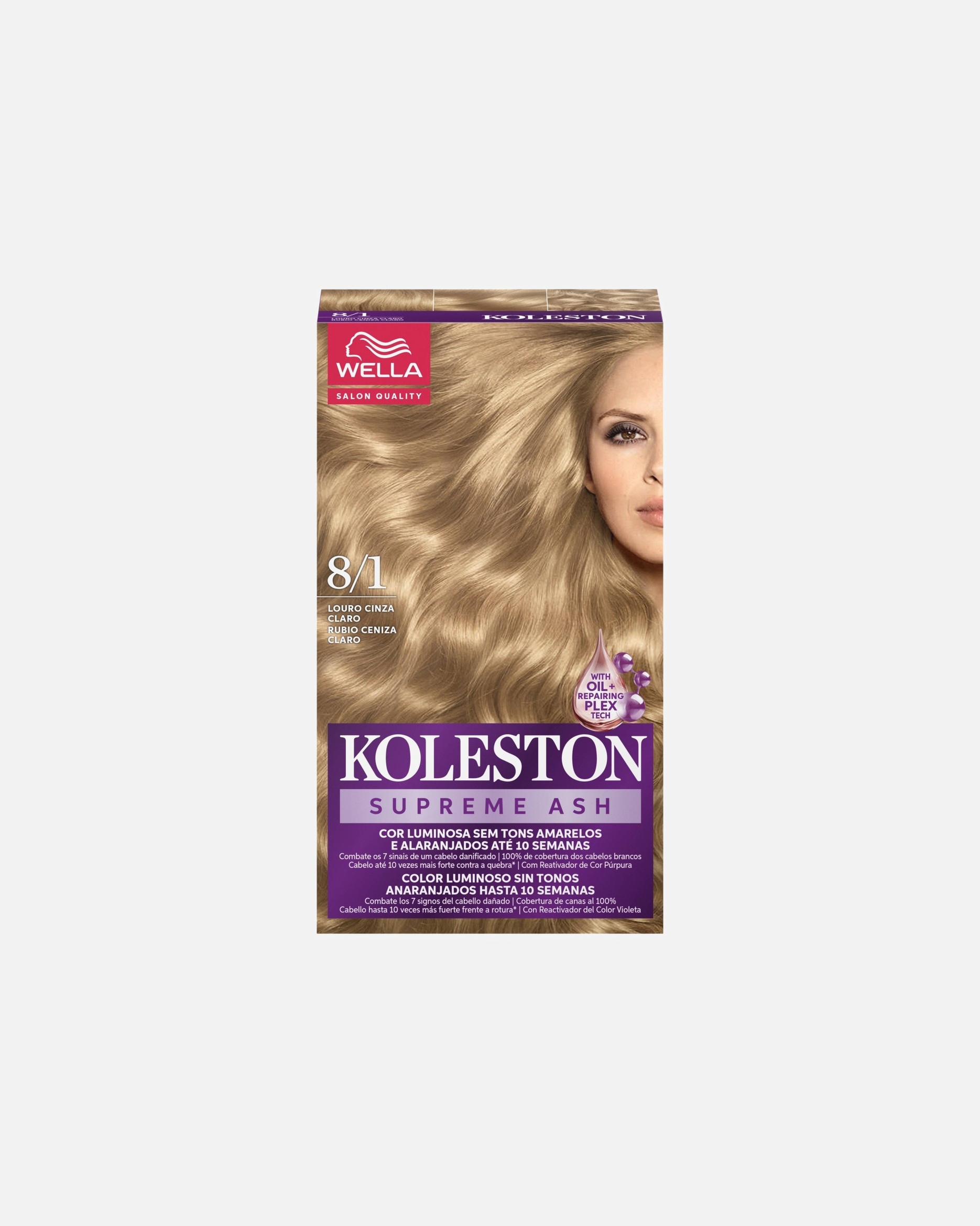 Tinte Capilar para Unisex Wella Professionals Koleston Kit Supreme-Rubio Ceniza Claro 1 Pieza