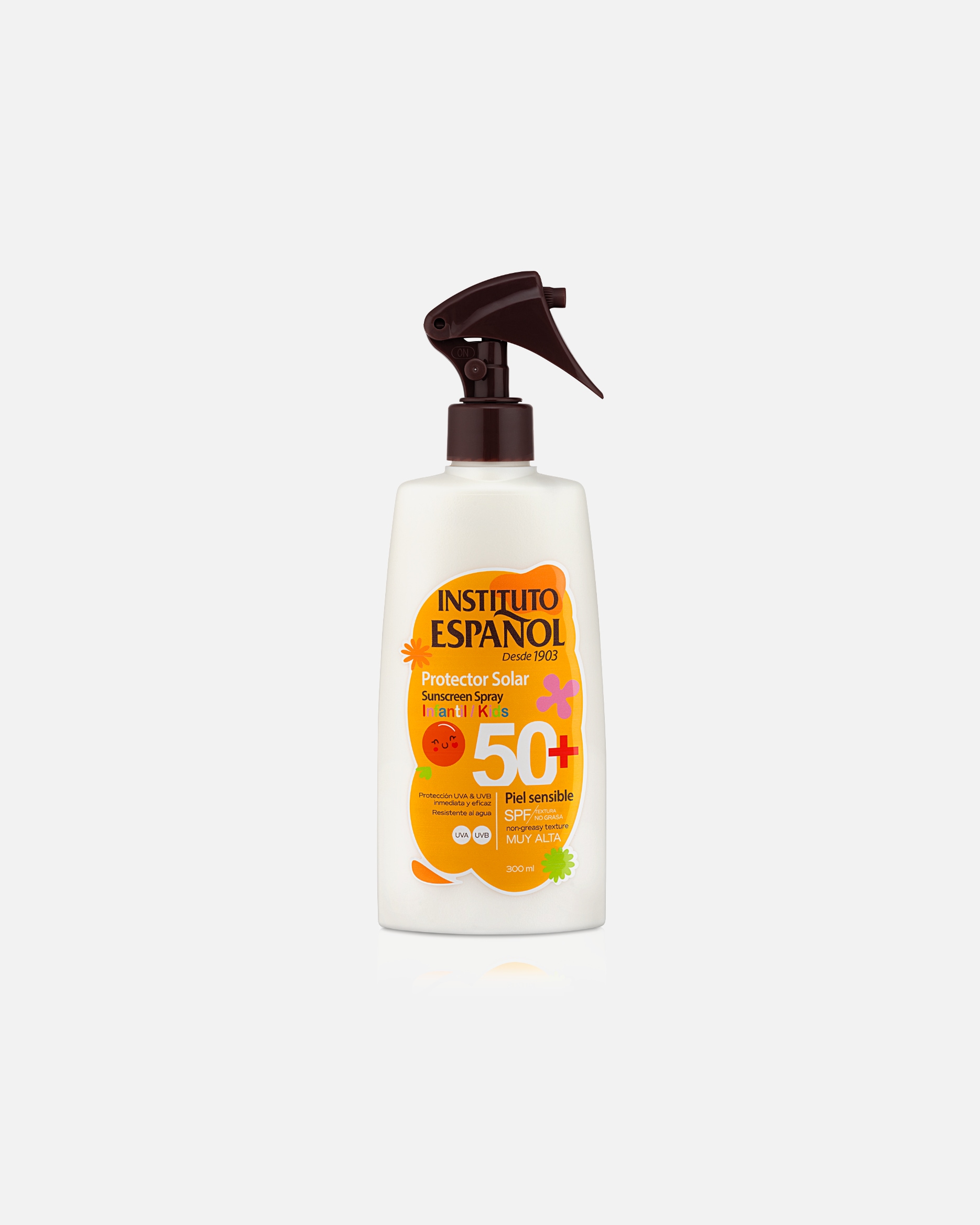Spray solar para Unisex Instituto Español PROTECCIÓN INFANTIL SOLAR PIEL SENSIBLE SPF50+ 300 ml