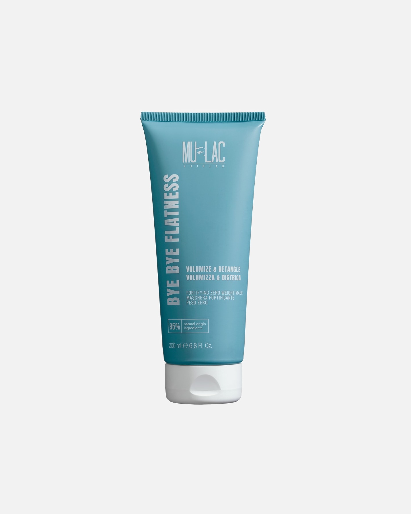 Mascarilla capilar para Unisex MULAC BYE BYE FLATNESS Maschera Forticante peso Zero 200 ml