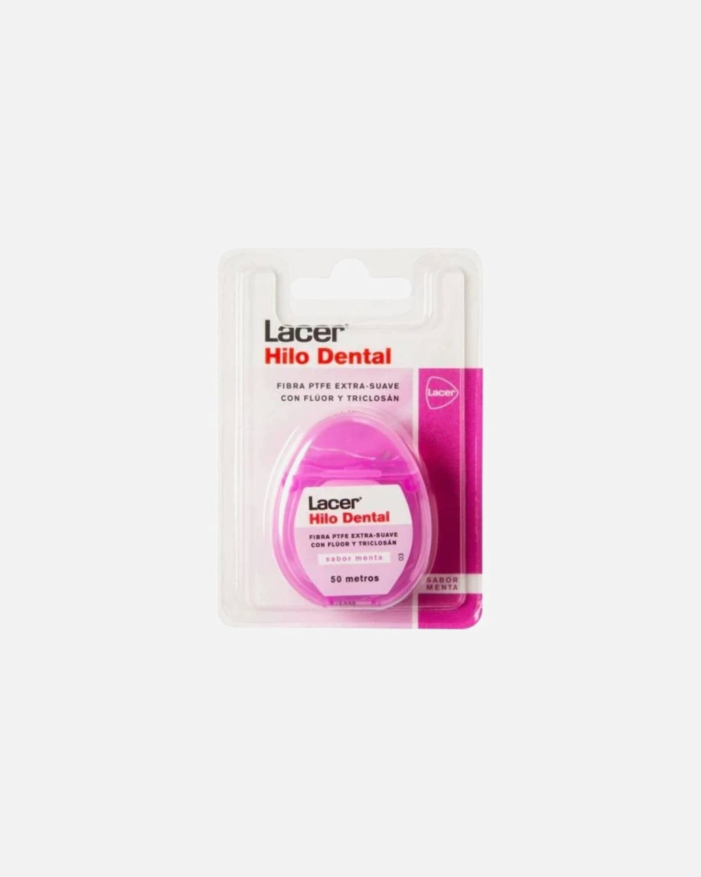 Accesorios para el cuidado dental para Mujer Lacer Hilo Extrasuave Sabor Menta 50 Metros 1 Pieza