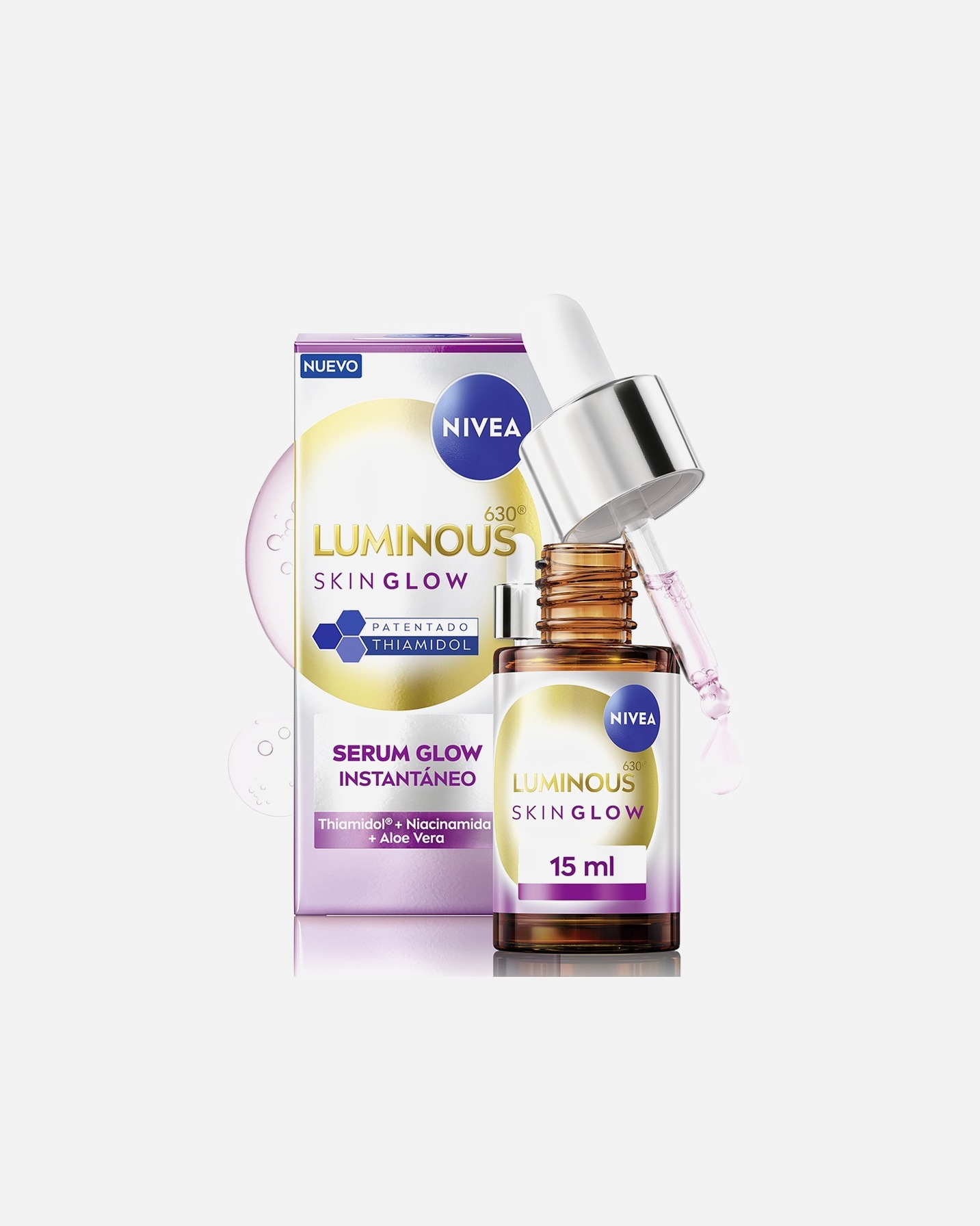 Suero antienvejecimiento para Unisex NIVEA LUMINOUS630 SKIN GLOW 15 ml