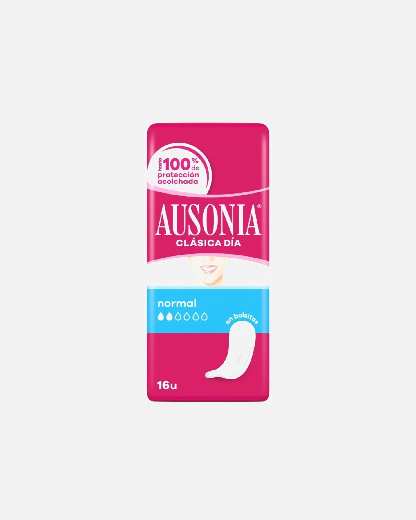Salva slip para Unisex Ausonia Clásica Día Normal en Bolcitas 16 Unidades