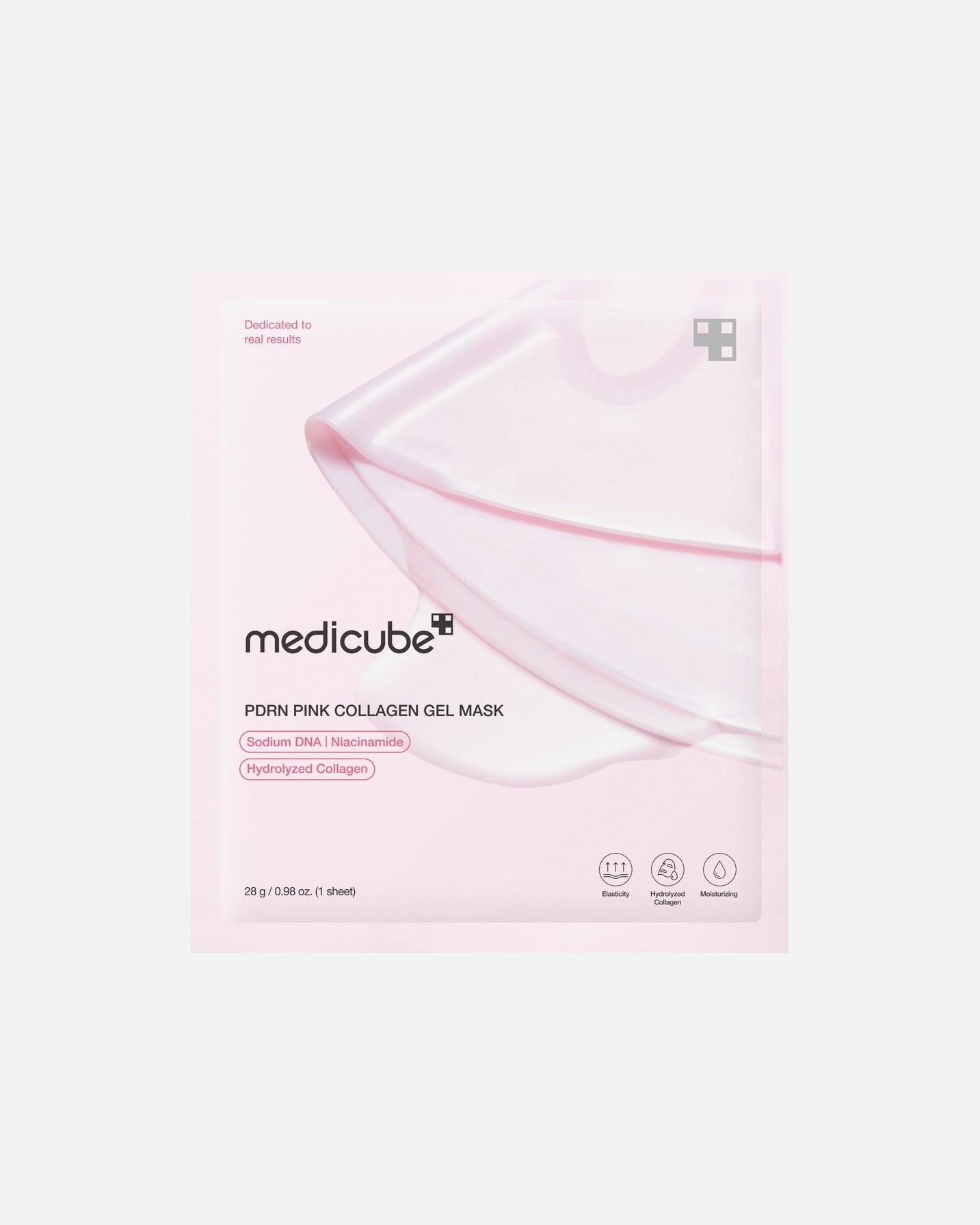 Mascarilla de tela para Unisex Medicube PDRN Pink Collagen Gel Mask 4 Unidades