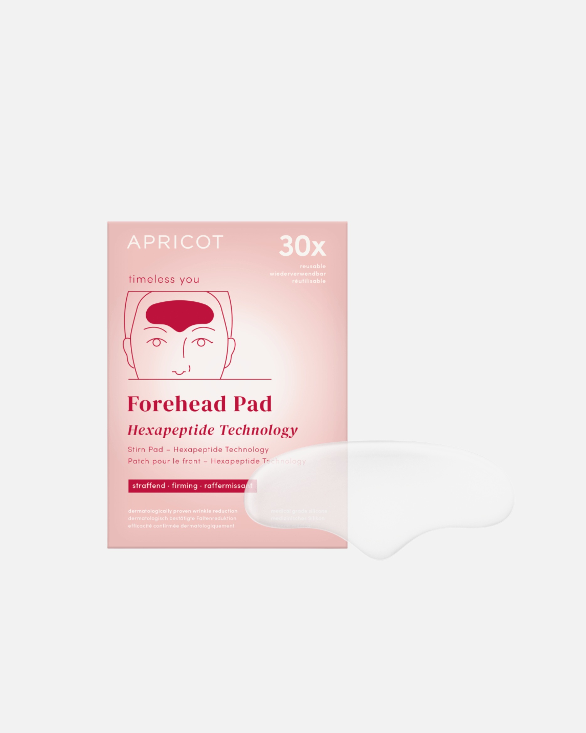 Mascarilla antienvejecimiento para Unisex Apricot Almohadilla Para la Frente con Tecnología de Hexapéptidos 1 Pieza
