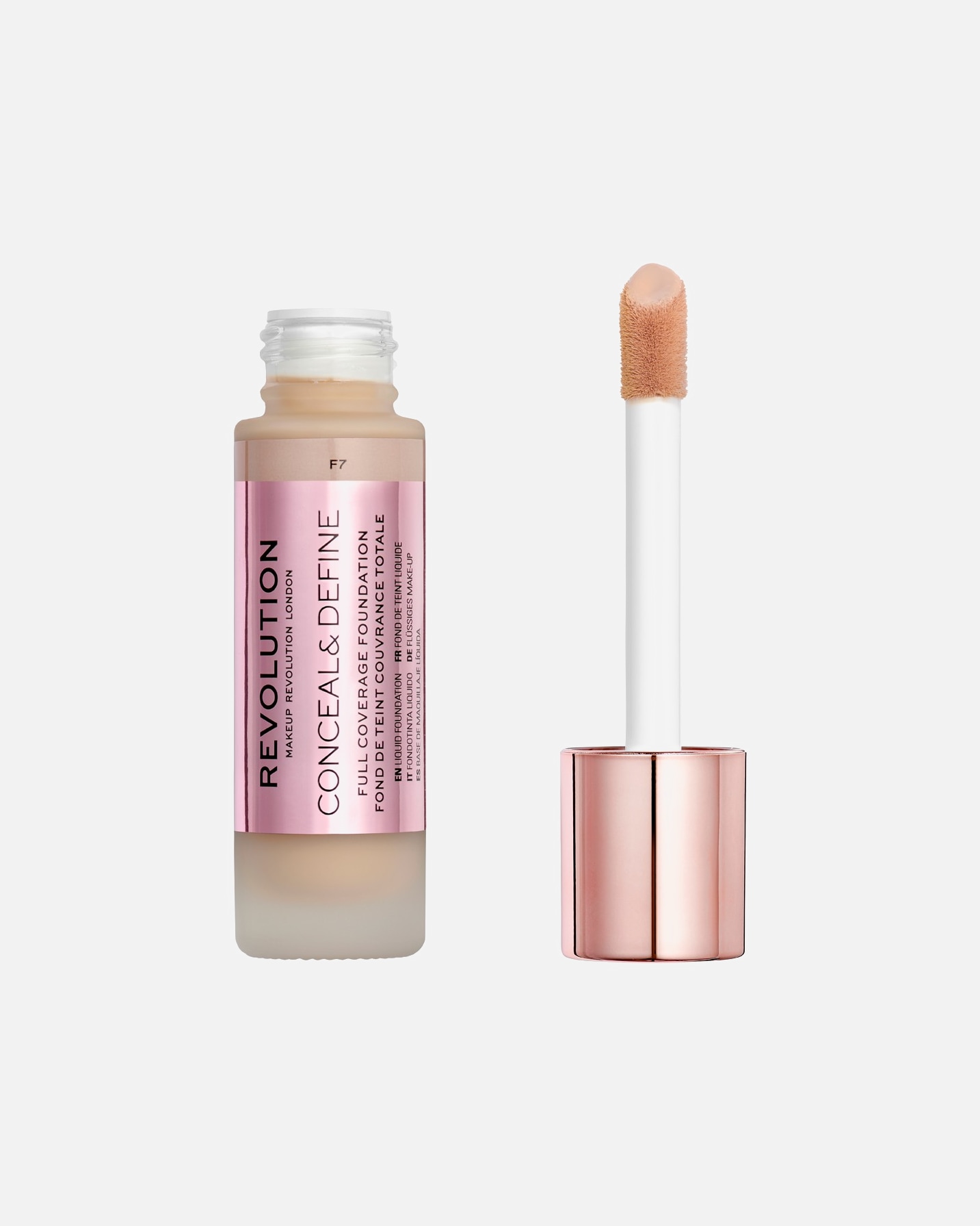 Base para Unisex REVOLUTION Conceal Define Foundation F7