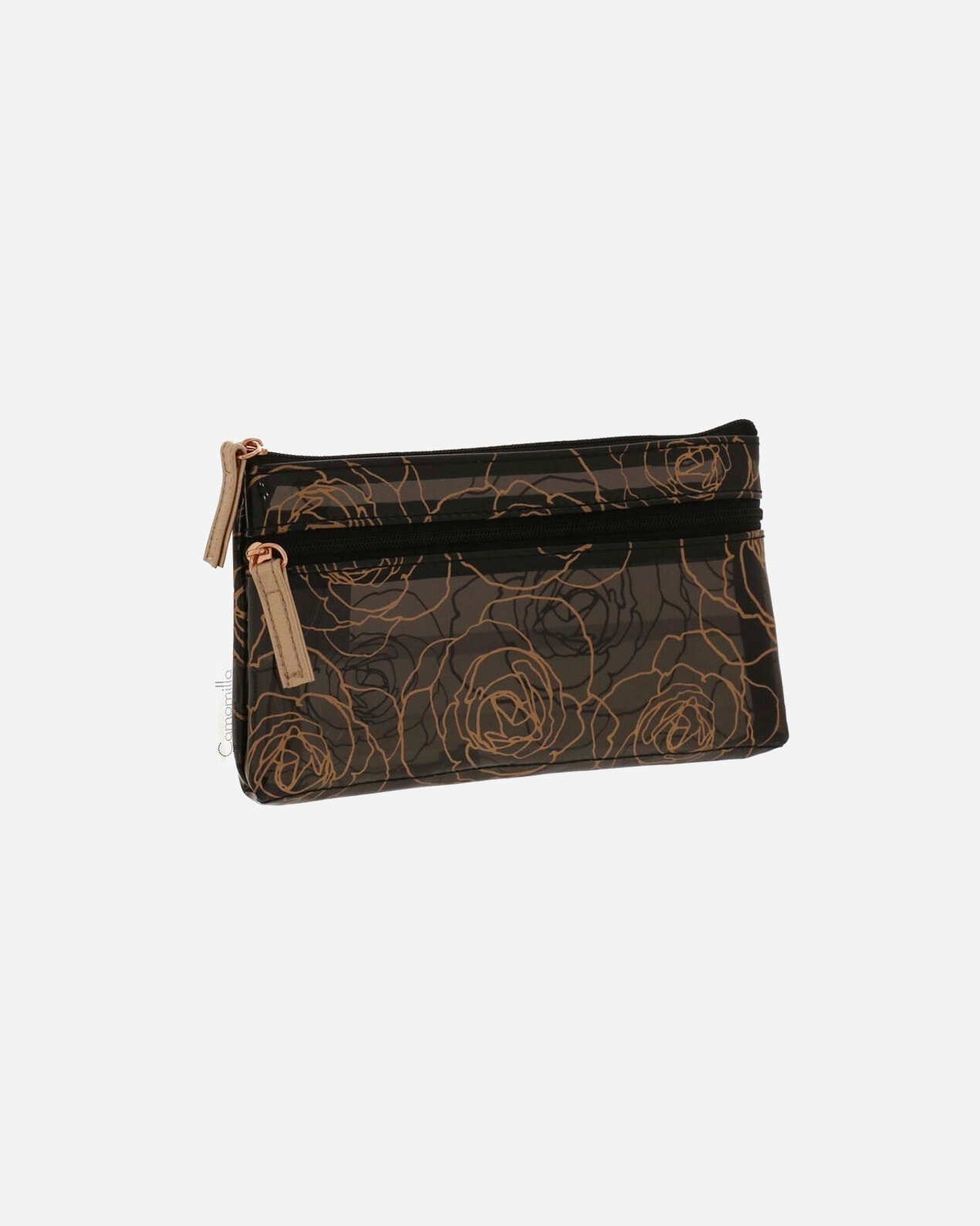 Bolso de Cosméticos para Mujer Camomilla Neceser Doble Cremallera Rosegold Rosa 1 UN