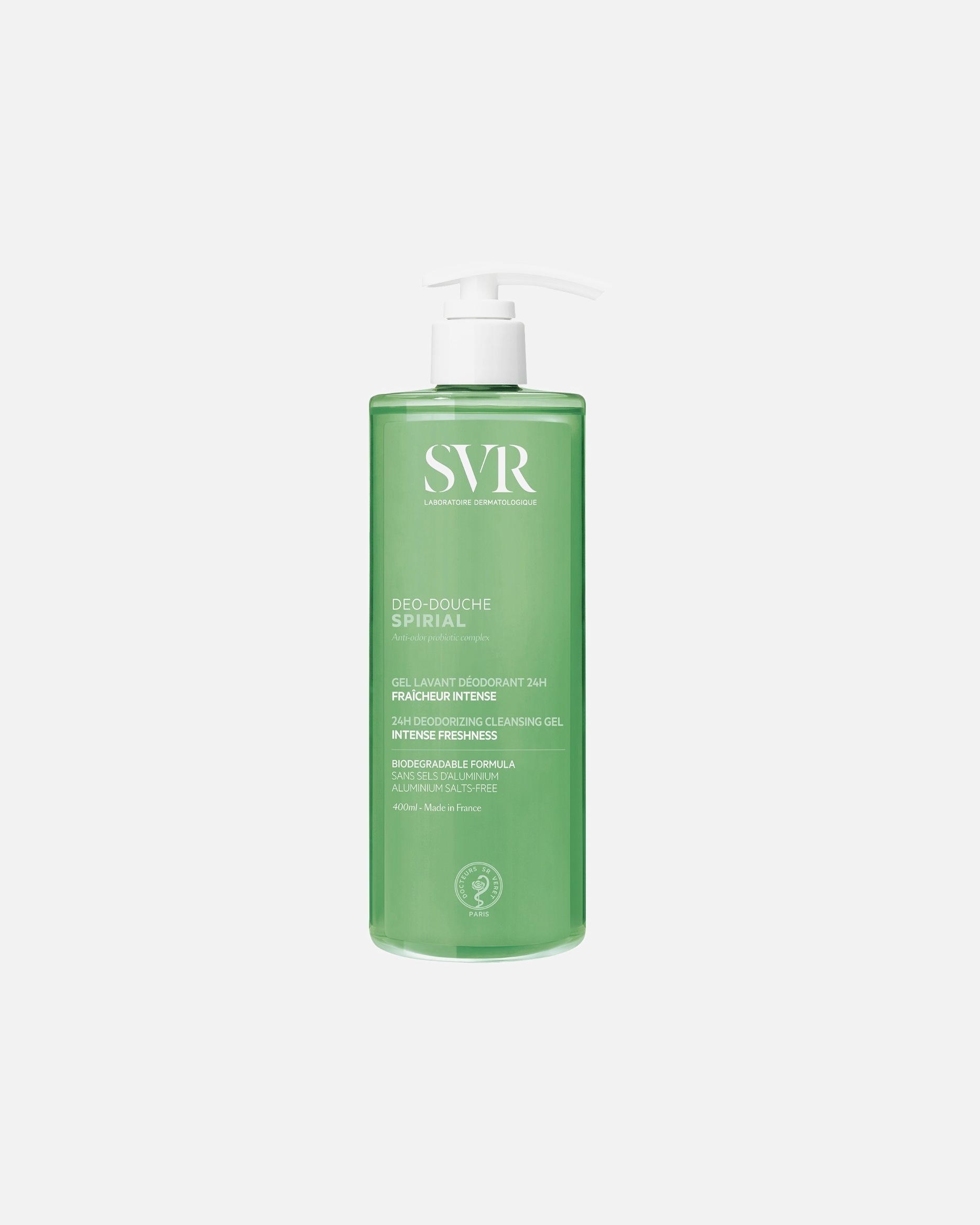 Gel de ducha para Unisex SVR Spirial Deo-Douche 24H Intense 400 ml
