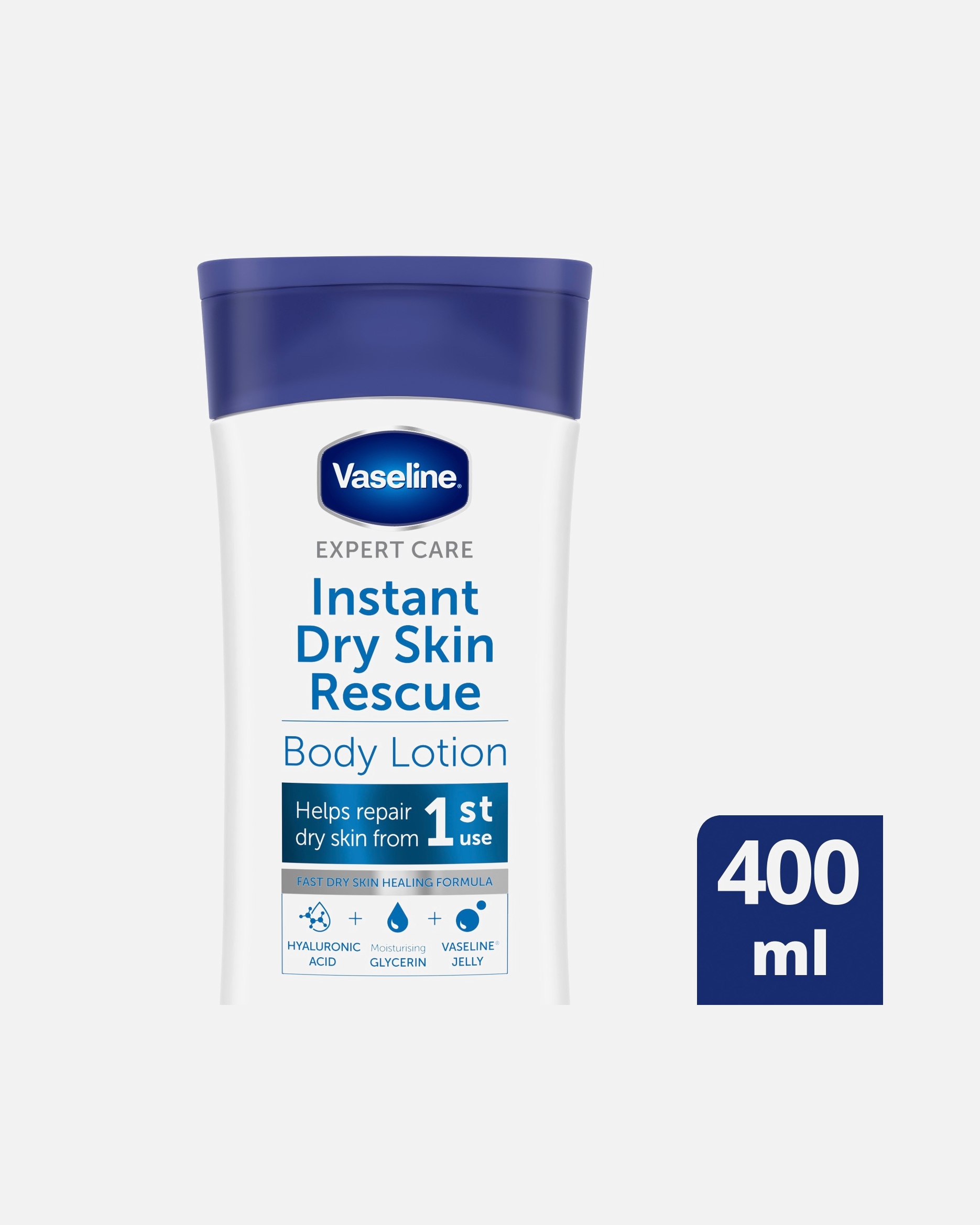 Loción corporal para Unisex Vaseline Instant Dry Skin Rescue con glicerina 400 ml