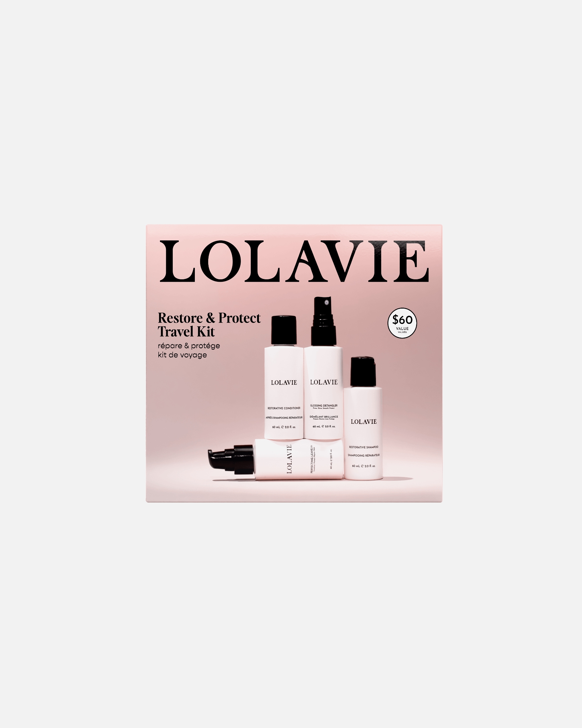 Set de cuidado capilar para Unisex LOLAVIE Restore & Protect Travel Kit 240 ml