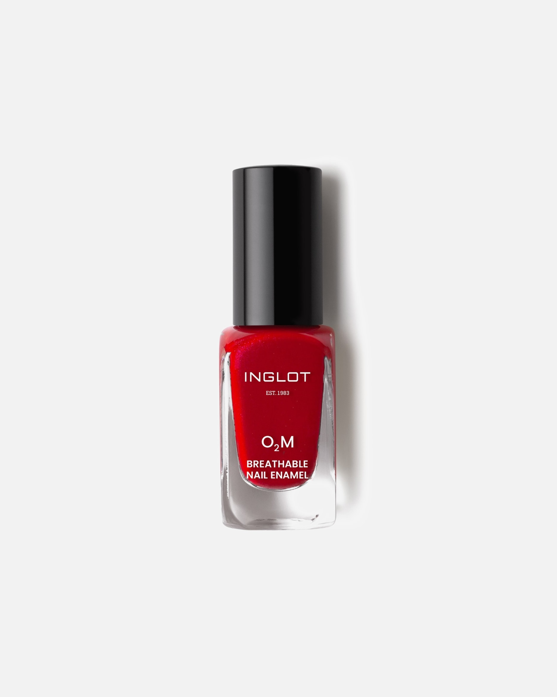 Laca de uñas para Unisex Inglot Esmalte Transpirable O2M 621, Rojo Intenso
